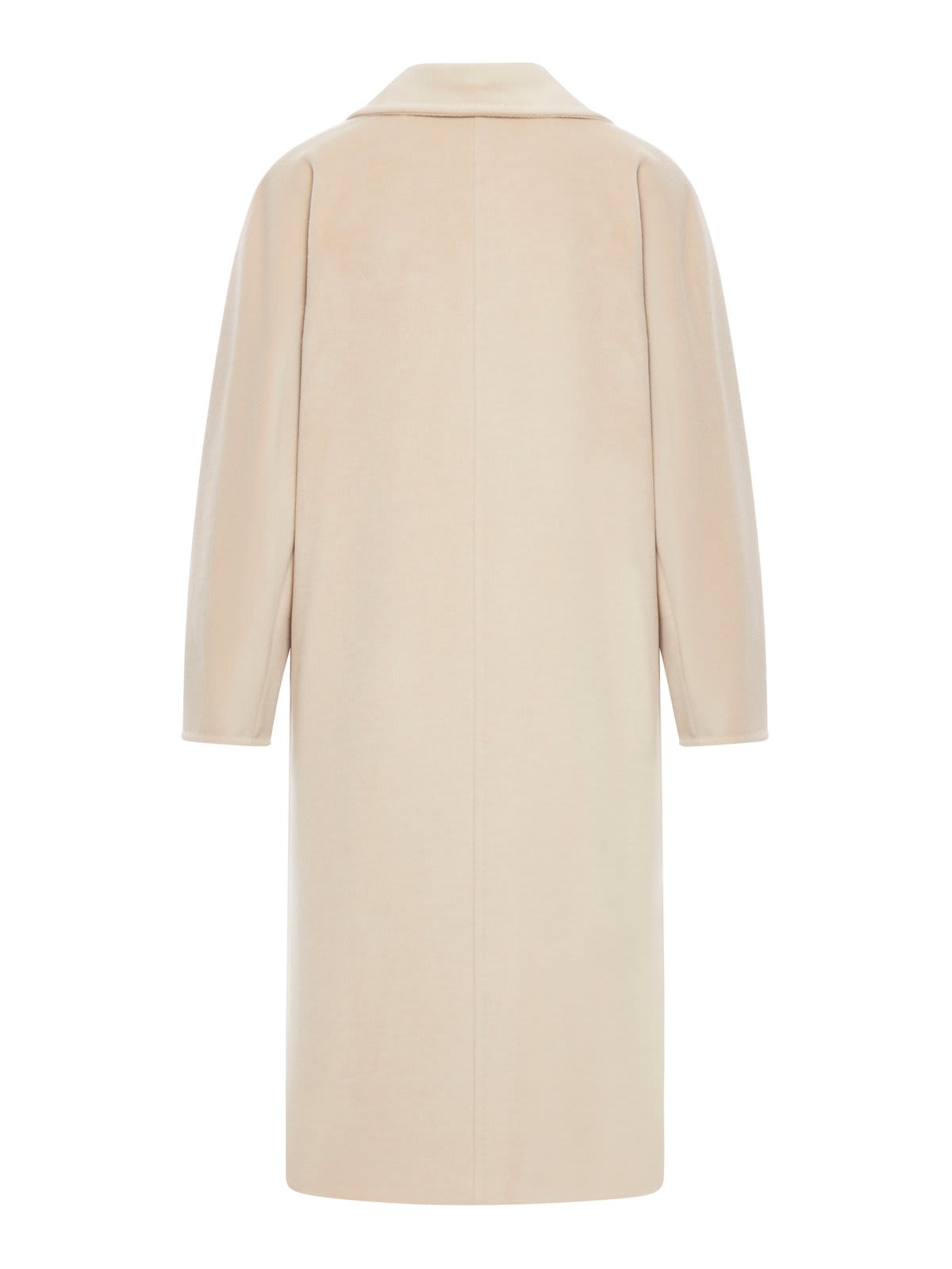 Shop Max Mara Madame Double-breasted Belted Coat In Beige