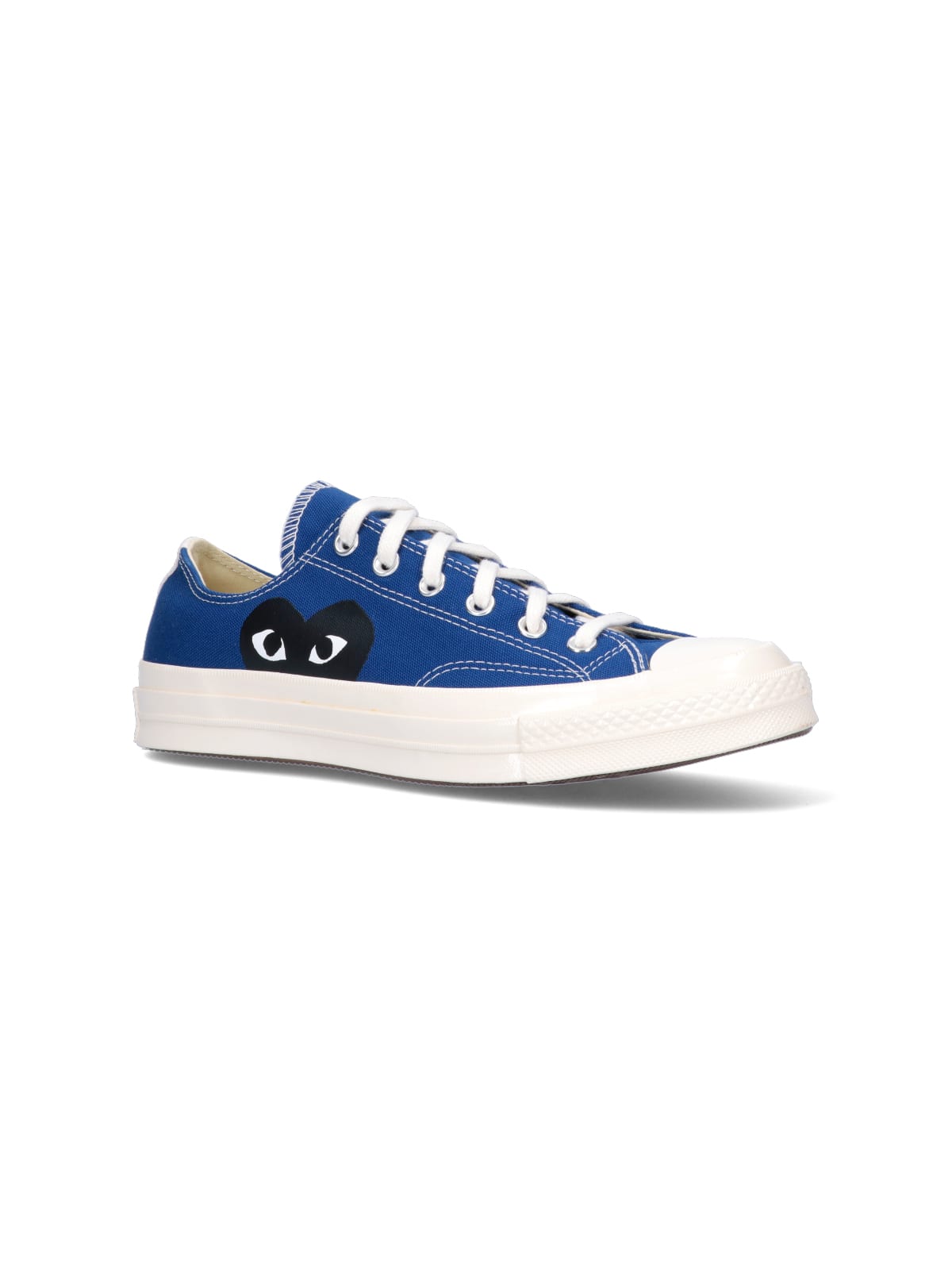 Comme Des Garçons Play Chuck Taylor Logo Low-top Canvas Sneakers In Blue
