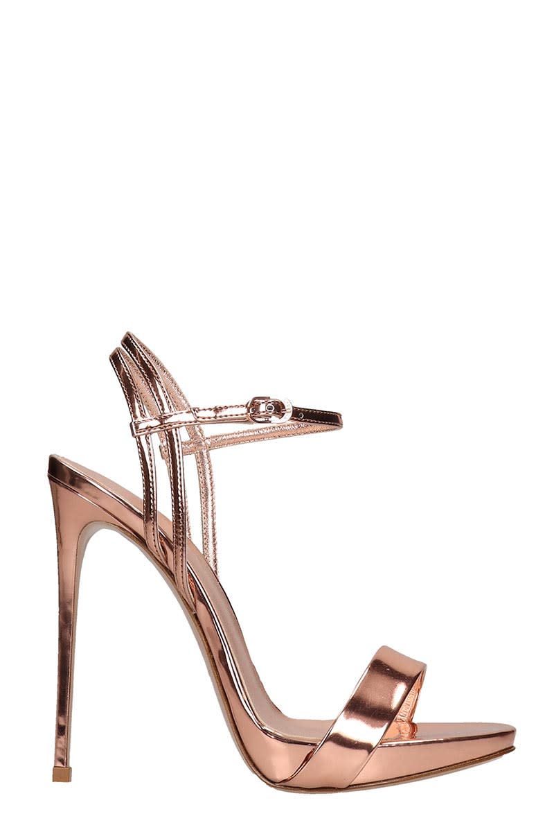Le Silla Sandals In Rose-pink Leather