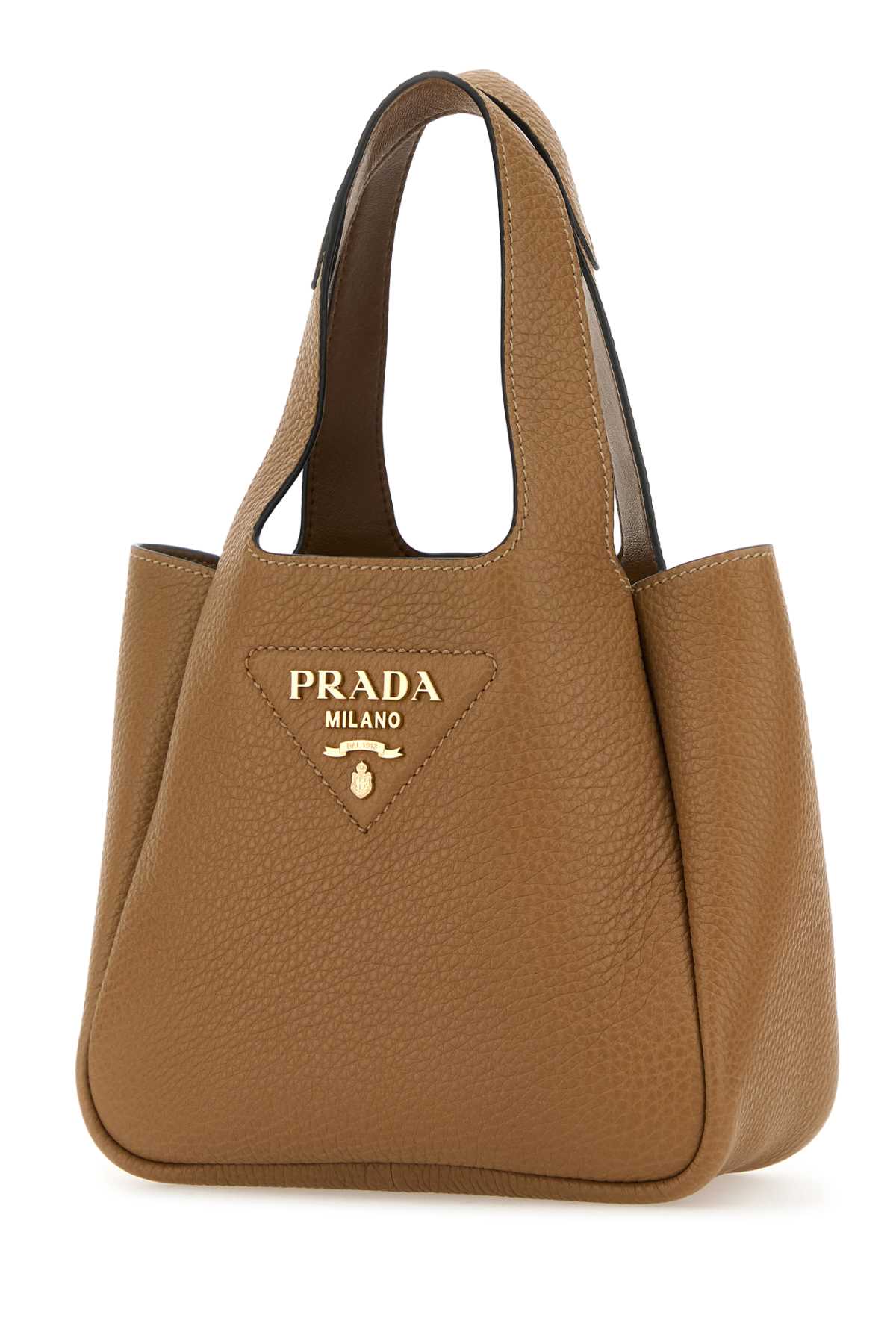 Shop Prada Caramel Leather Handbag In Caramelx1n