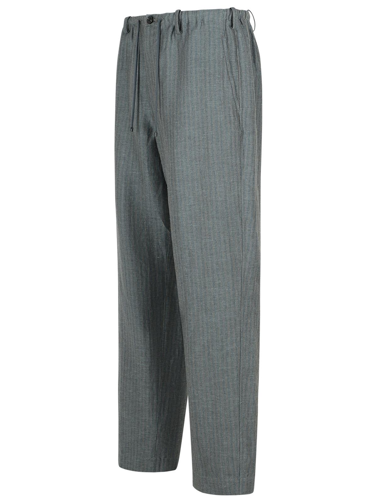 Dries Van Noten Penny Grey Linen Blend Trousers In Gray