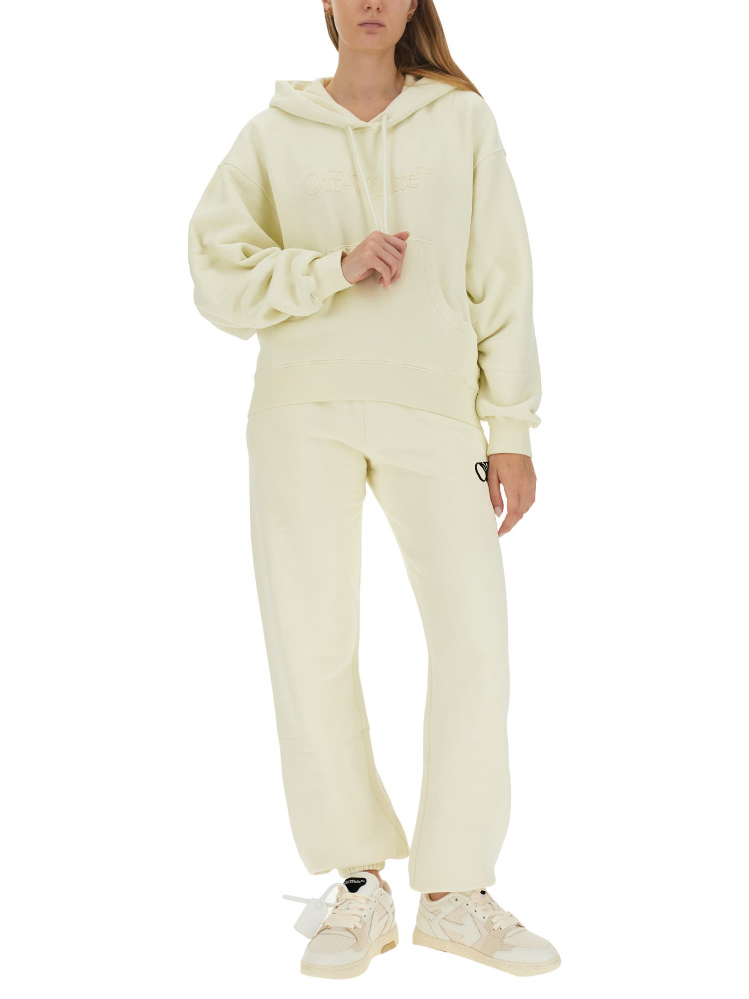 Off-white Women's Sweatshirt With Logo In Beige
