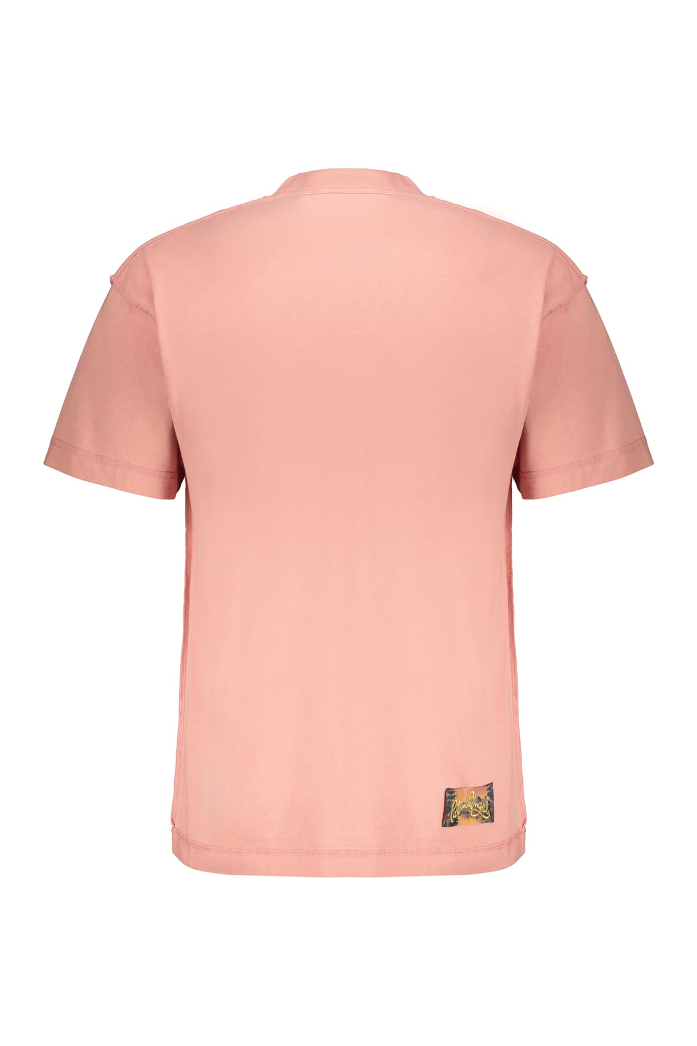 Shop Palm Angels Cotton T-shirt In Pink