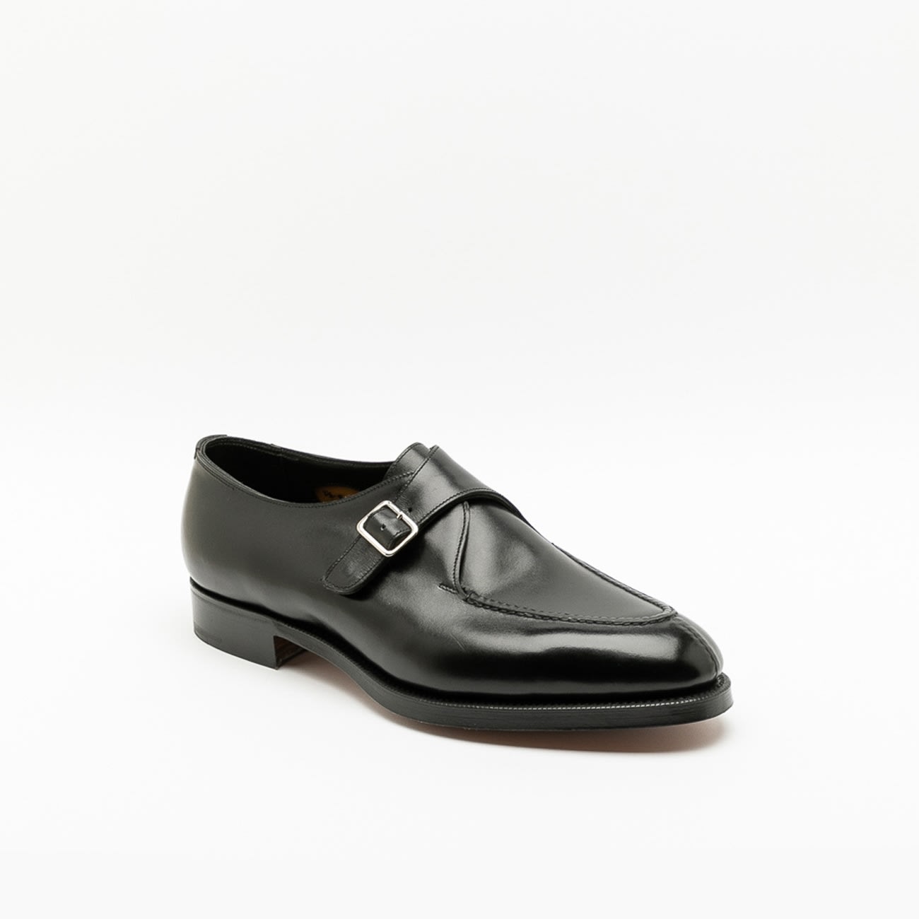 Edward Green Clapham Black Calf Monk Strap Shoe