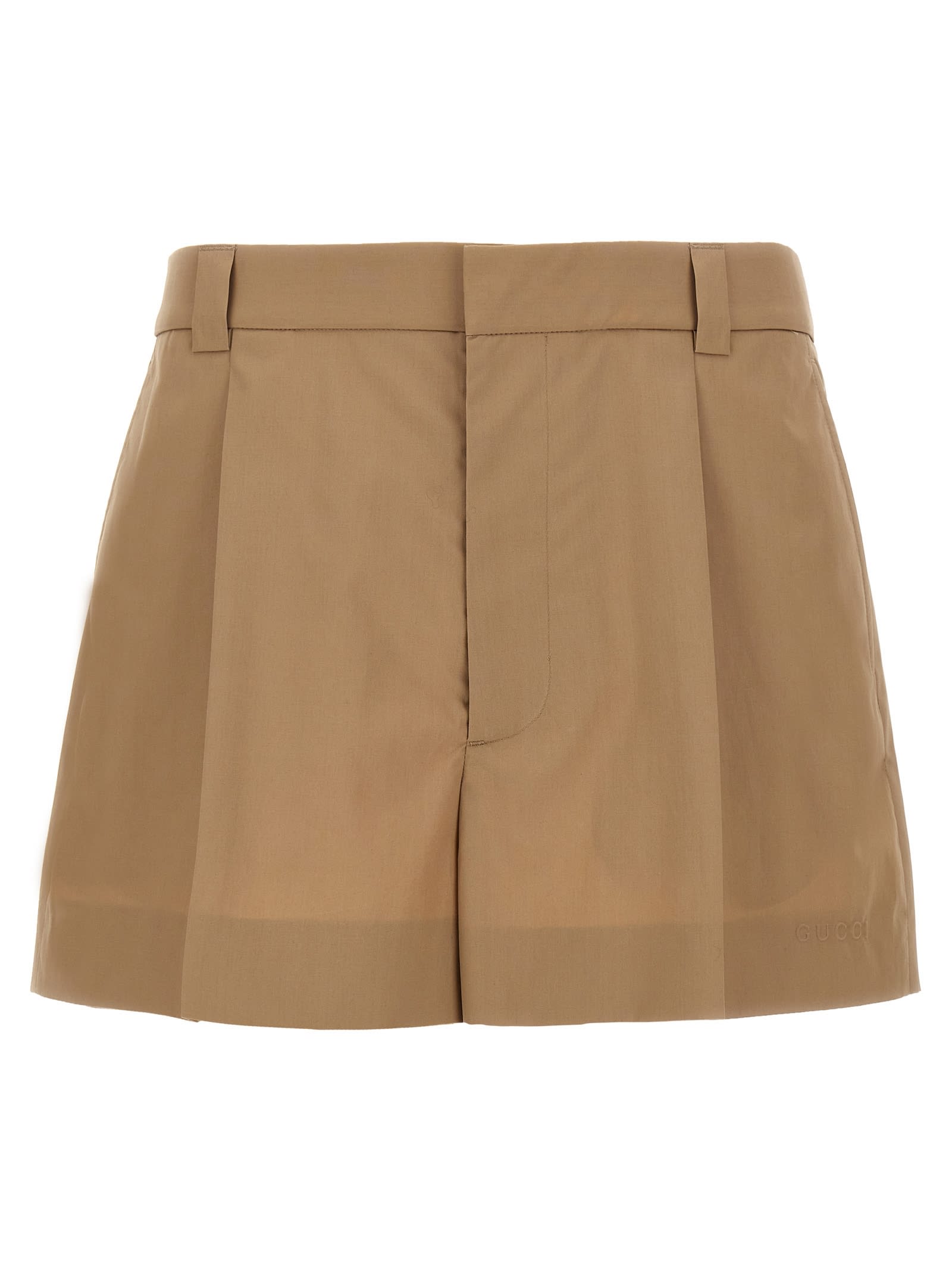 Gucci Cotton Shorts Bermuda And Short Beige