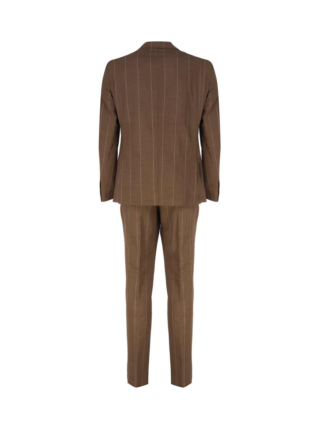 Shop Eleventy Single-breasted Suit In Brown