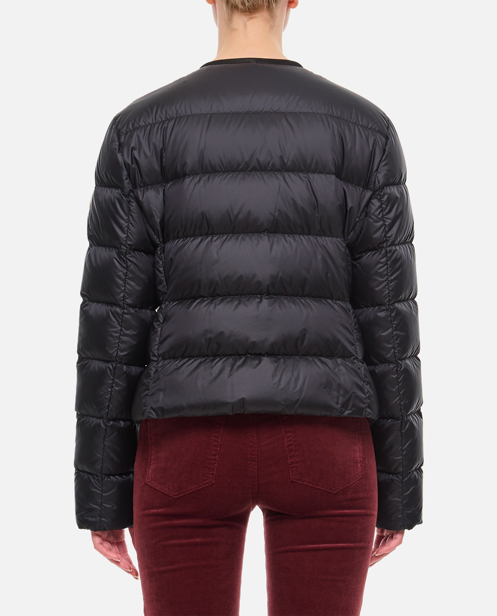 Shop Moncler Laurine Zipped Short Down Jacket In Black