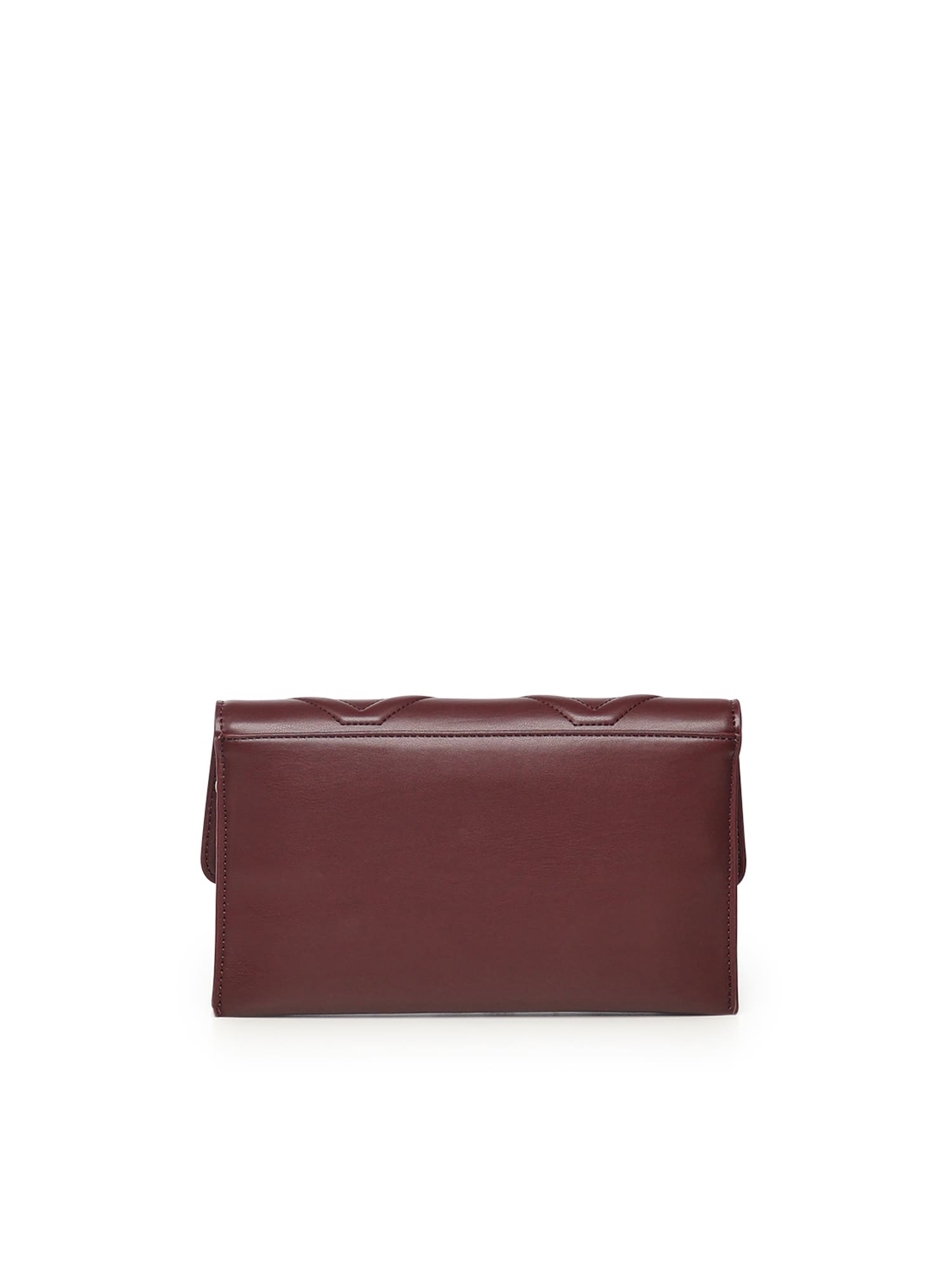 V73 Bridget Quilted-detail Clutch Bag In Burgundy
