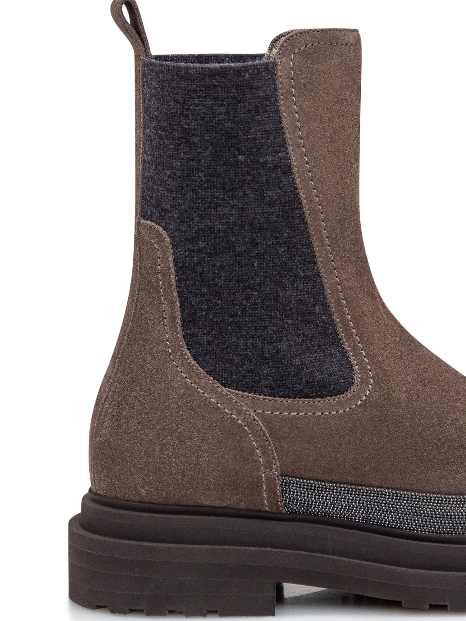 Shop Brunello Cucinelli Chealse Boot In Torba