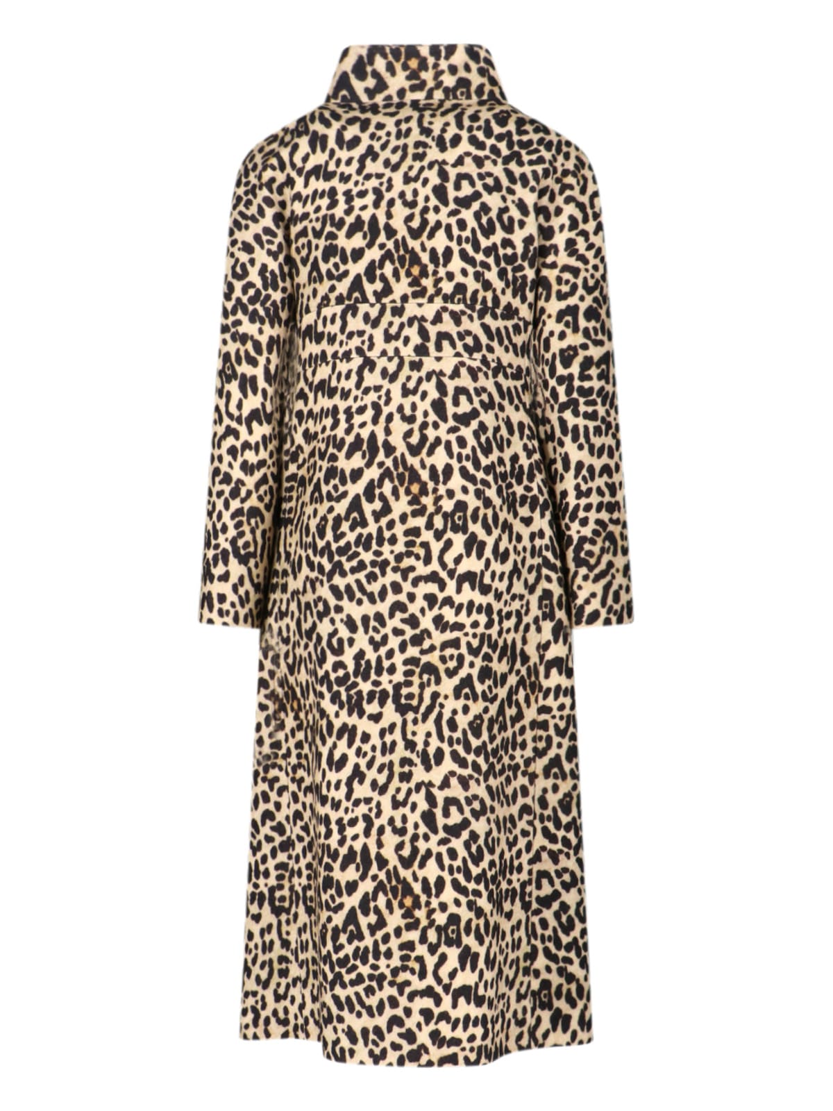 Valentino Animal Print Long Jacket With Belted Waist In Multi