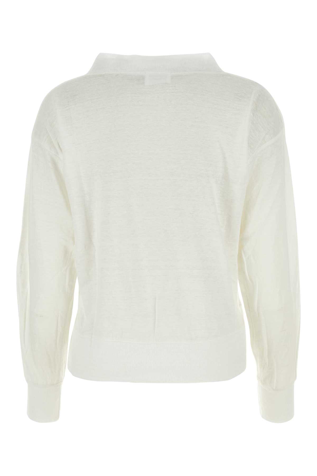 Shop Marant Etoile White Linen Kilsen T-shirt