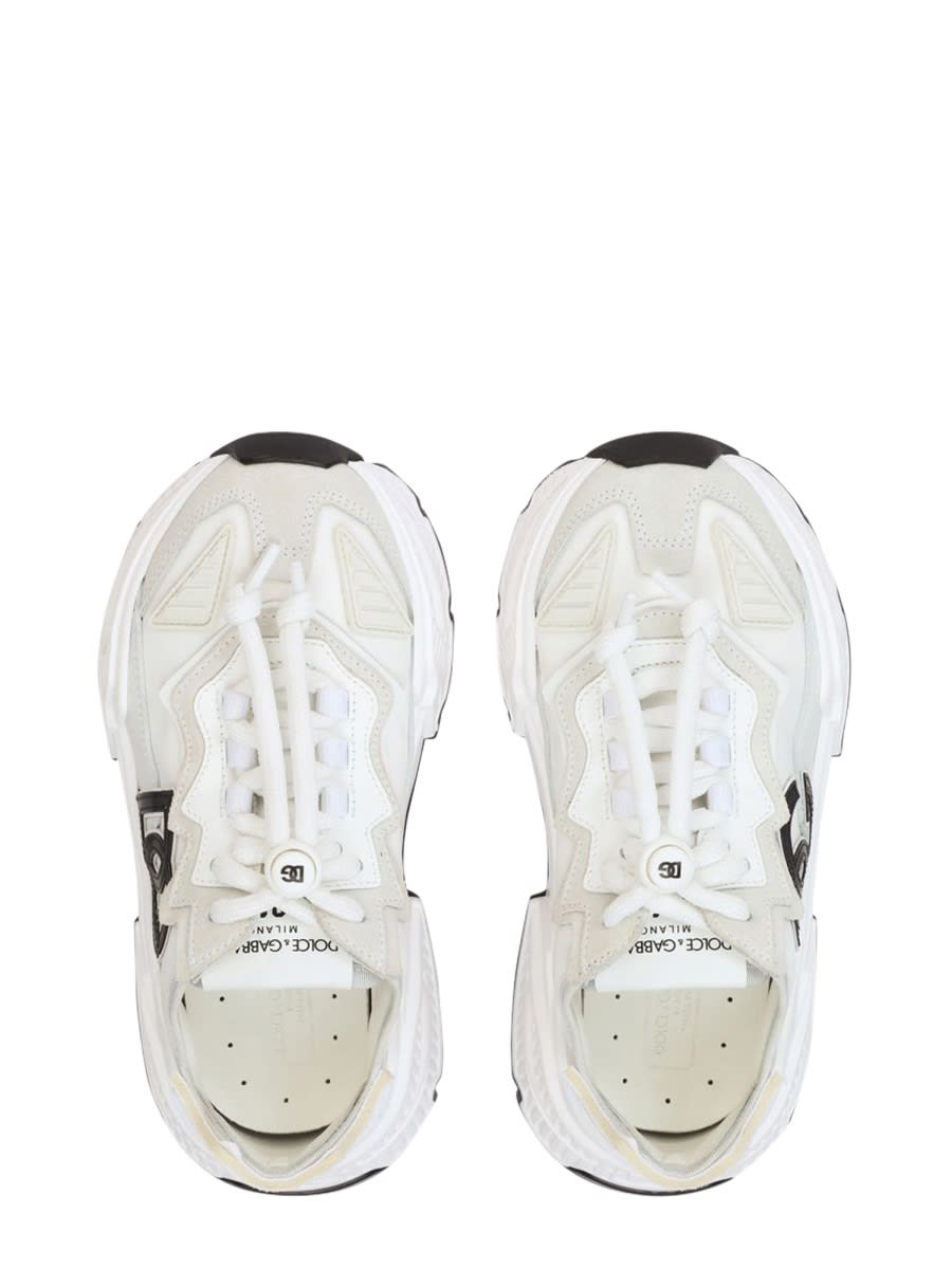 Shop Dolce & Gabbana Low Cro+ny+gom+v.nap White Sneaker