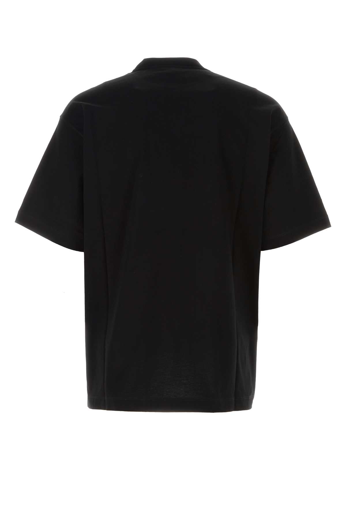 Shop Versace Black Cotton T-shirt In Blackprint