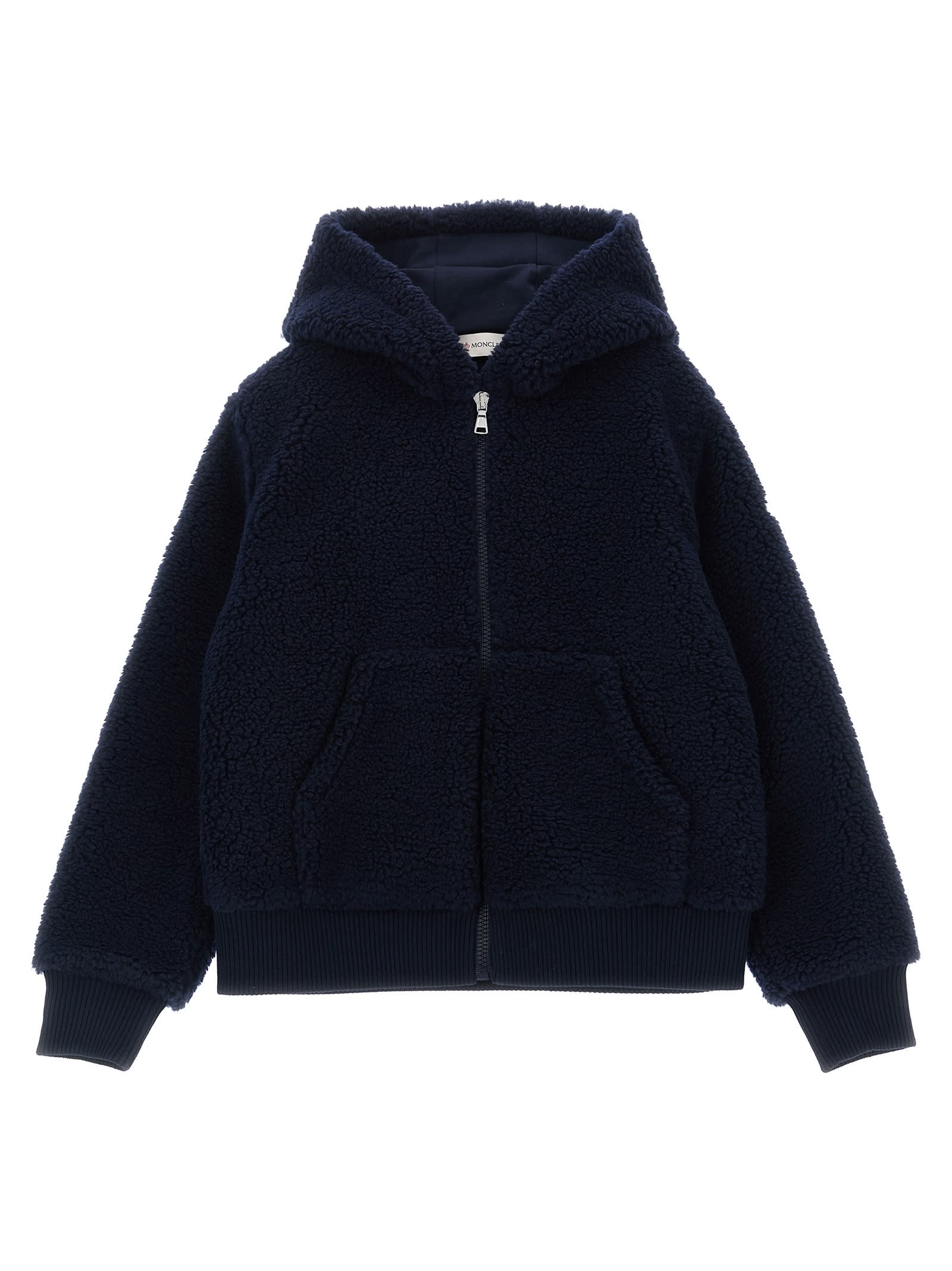 Moncler Teddy Hoodie In Blue