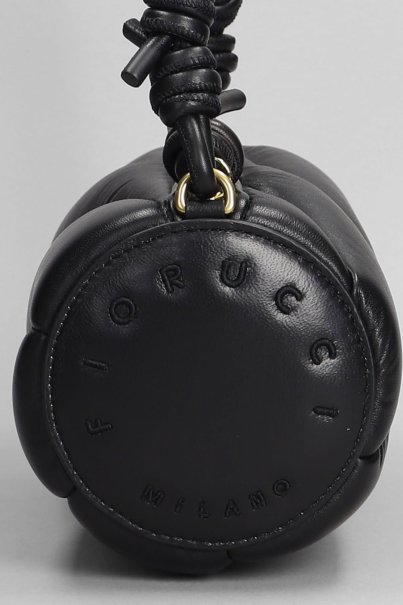 Shop Fiorucci Mella Bag Shoulder Bag In Black Leather In Nero