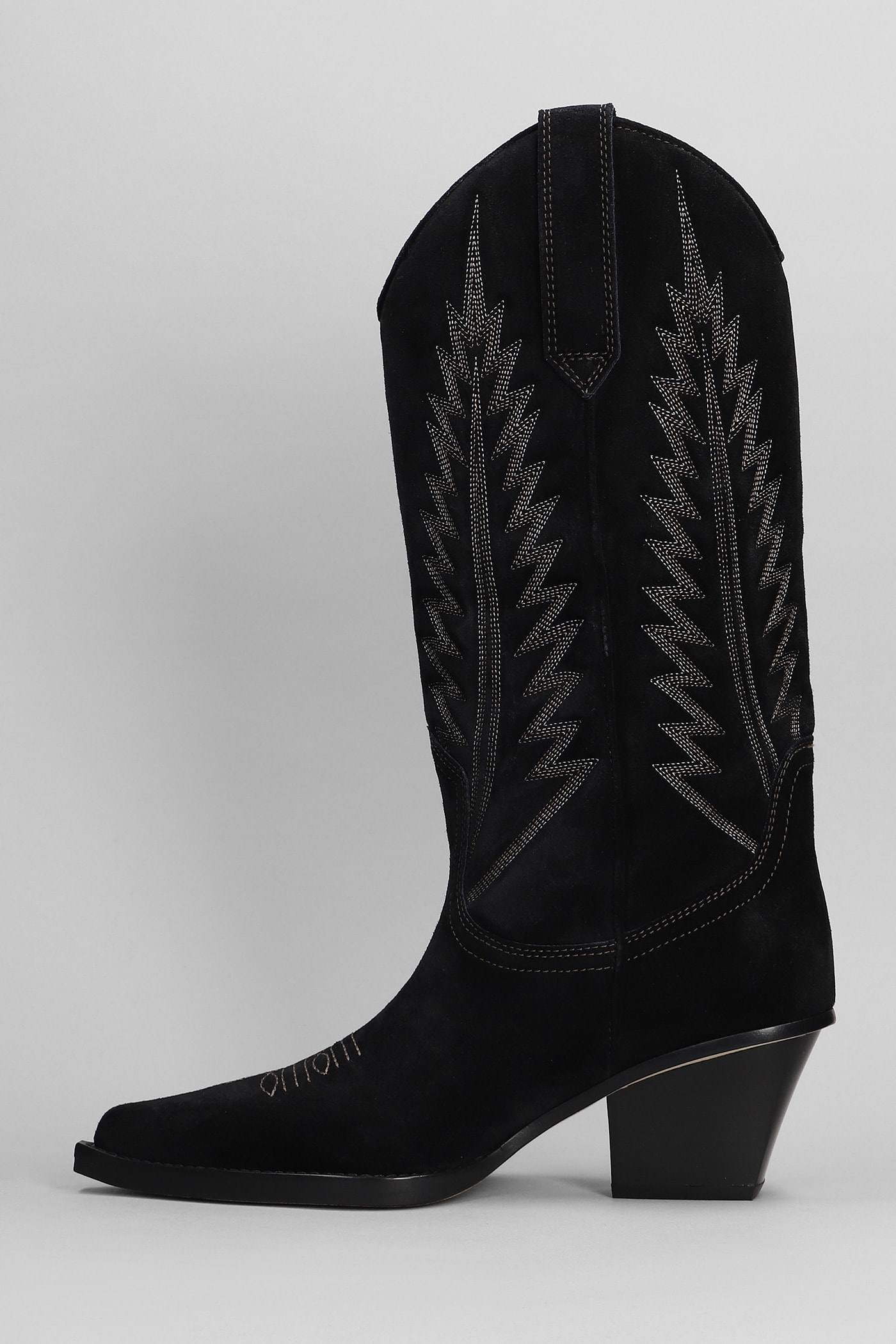 Shop Paris Texas Rosario Texan Boots In Black Suede