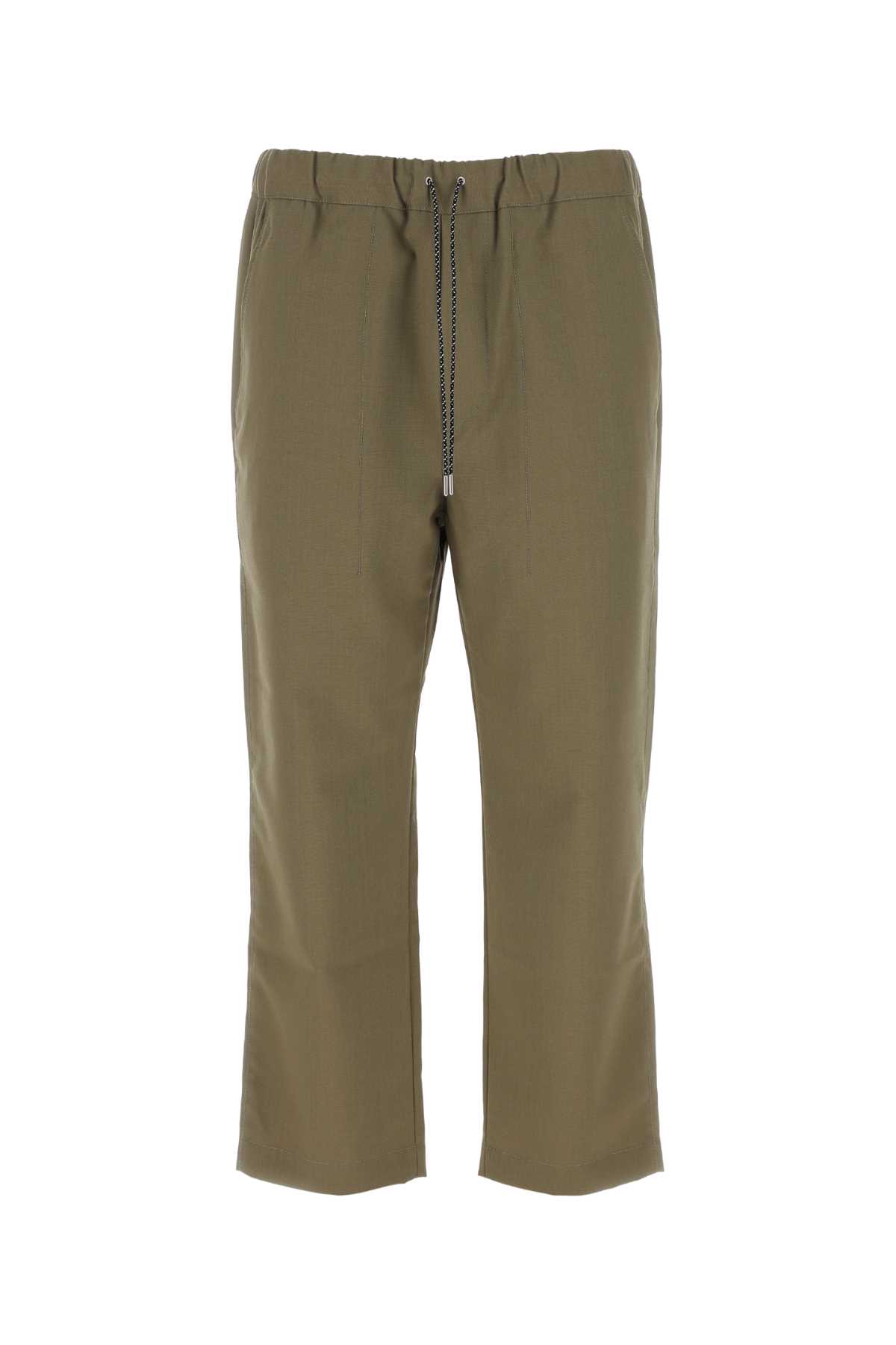 Military Green Wool Pant