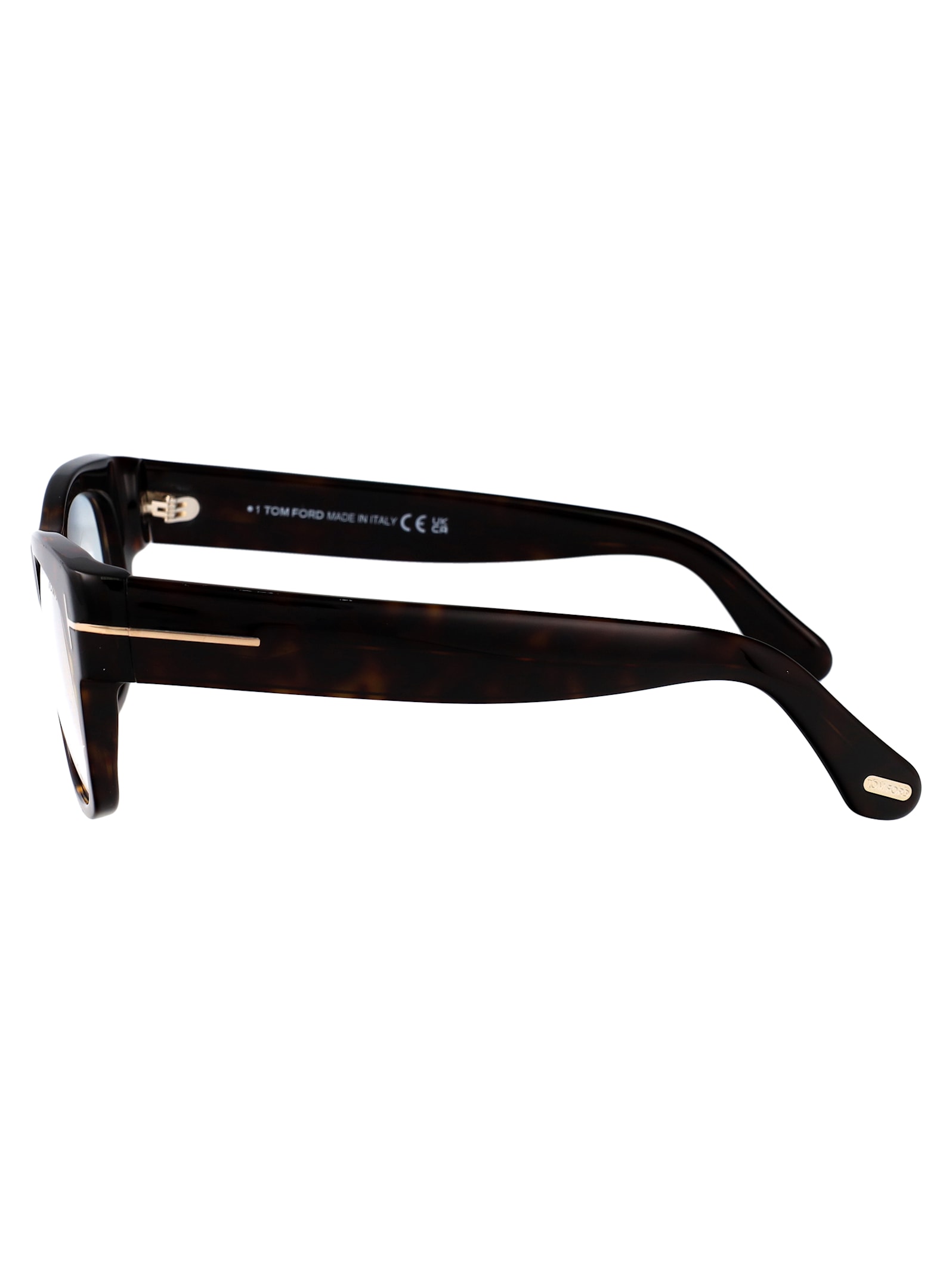 Tom Ford Womens Black Tr001853 Round-frame Acetate Optical Glasses In 052 Avana Scura