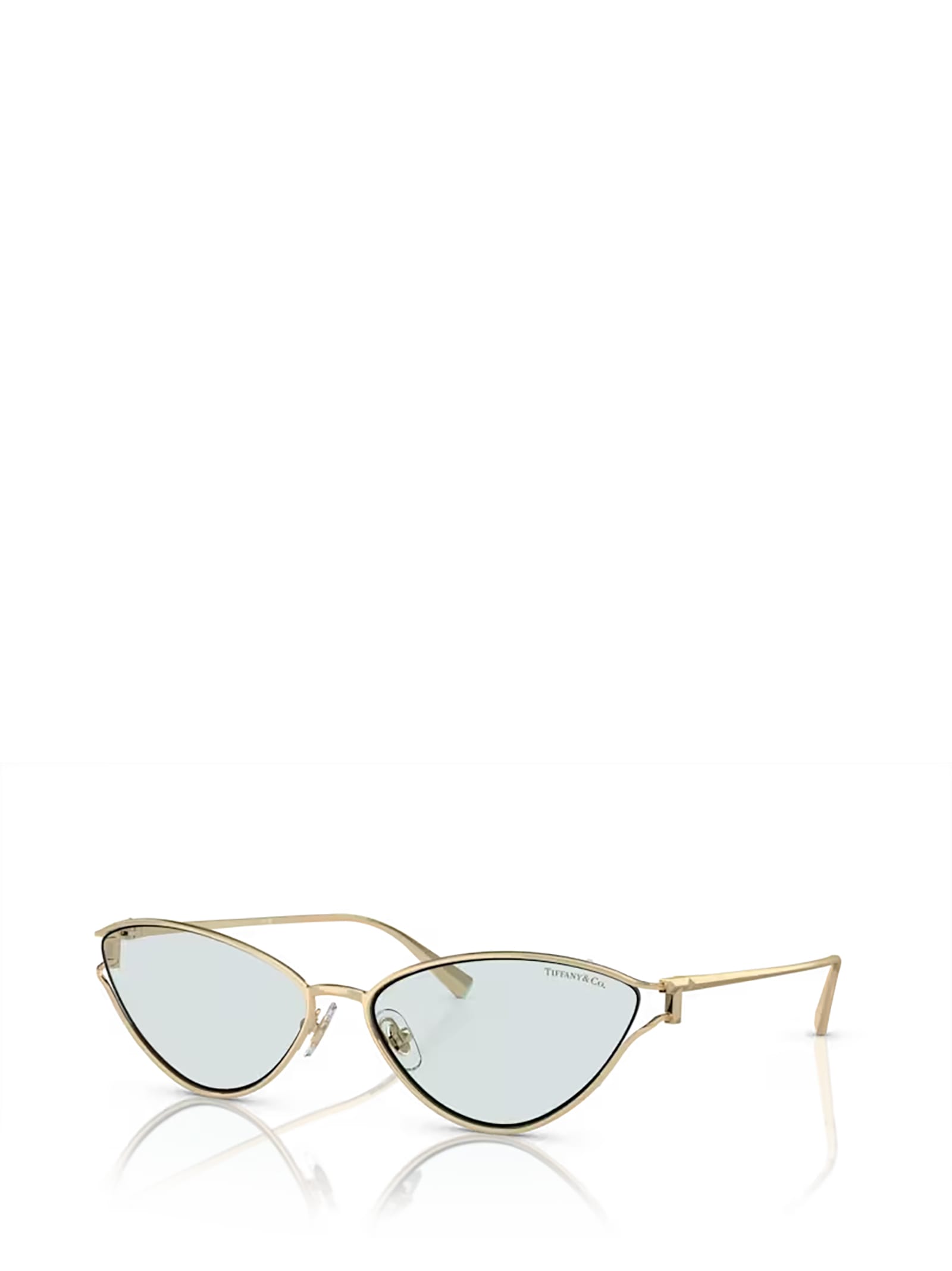 Shop Tiffany &amp; Co. Tf3095 Pale Gold Sunglasses