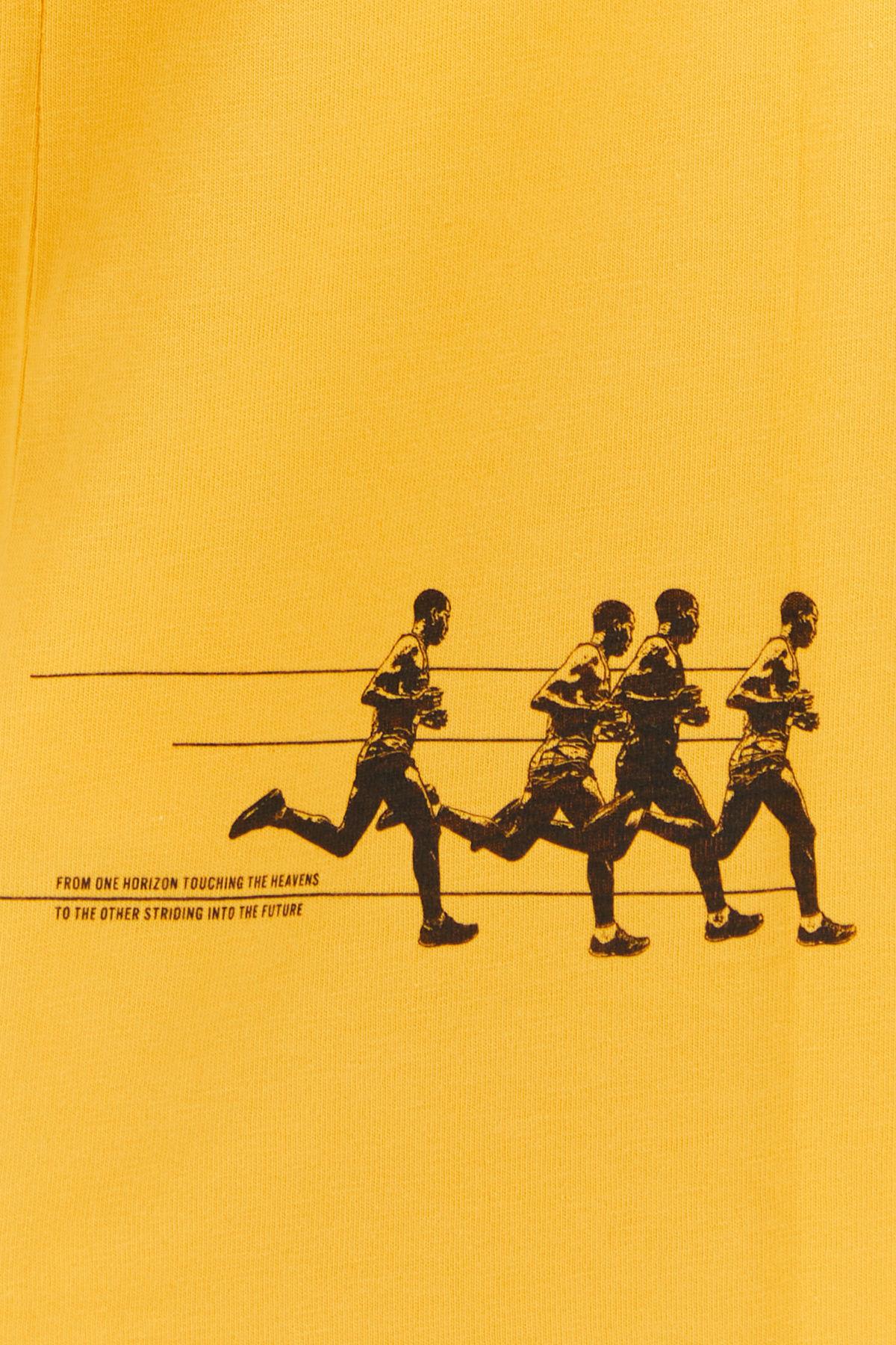Shop Wales Bonner Yellow Cotton Endurance T-shirt In Giallo
