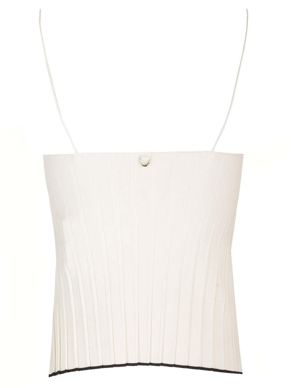 Shop Jacquemus Asymmetric Strapped Top In White