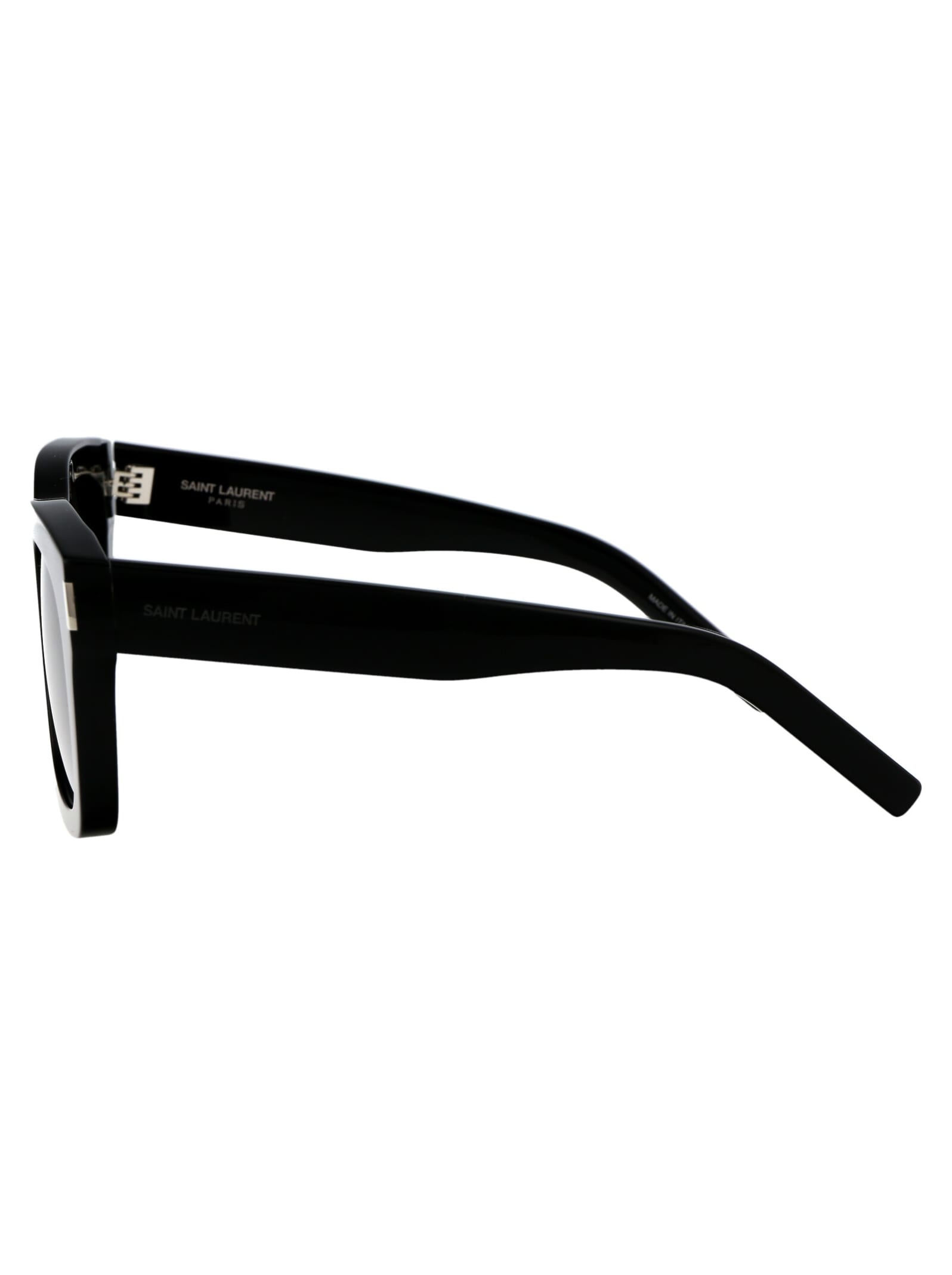 Shop Saint Laurent Sl 650 Monceau Sunglasses In 001 Black Black Black