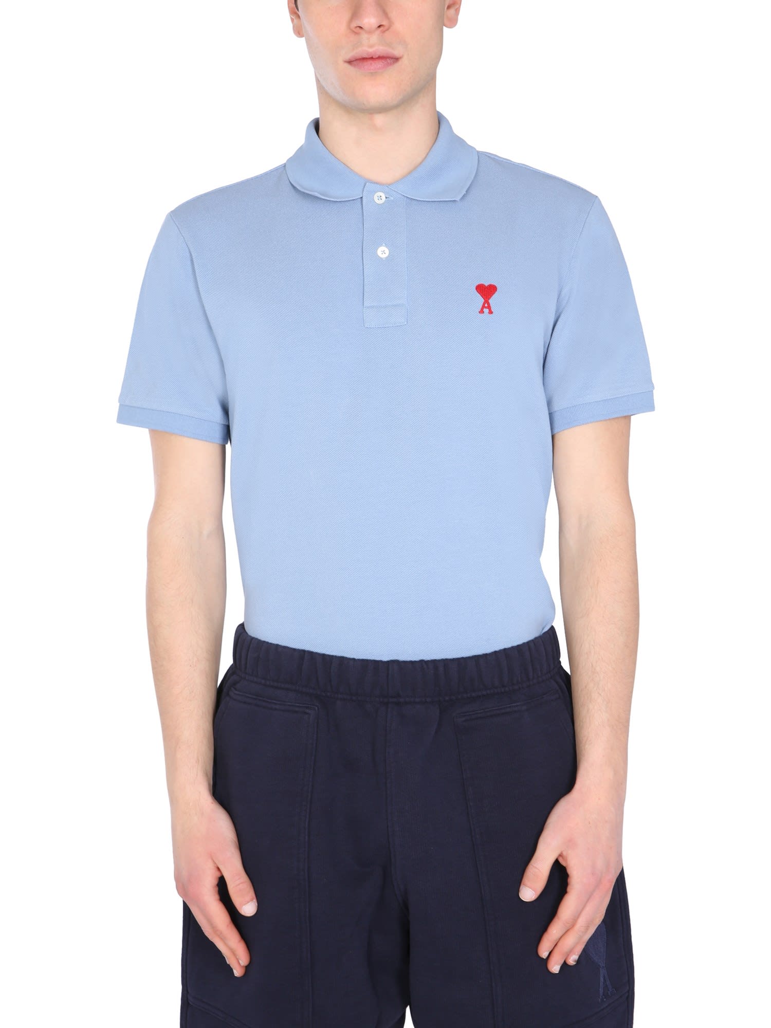 AMI ALEXANDRE MATTIUSSI COTTON POLO,11905723