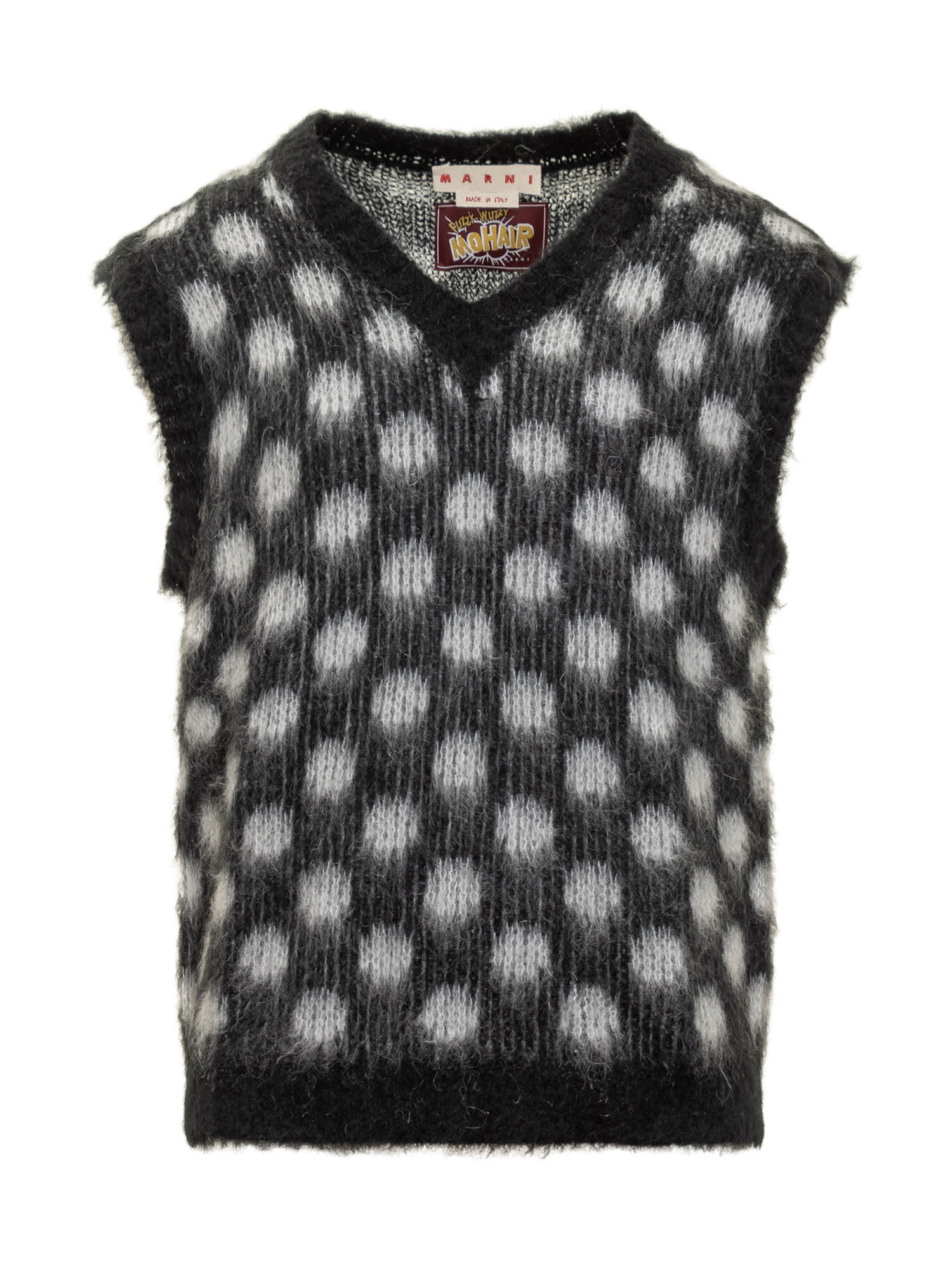 Shop Marni Vest Sweater In Nero