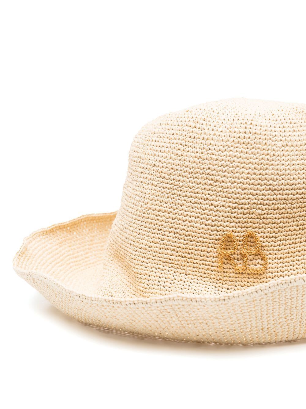 Ruslan Baginskiy Straw Knit Wide Brim Hat In Beige
