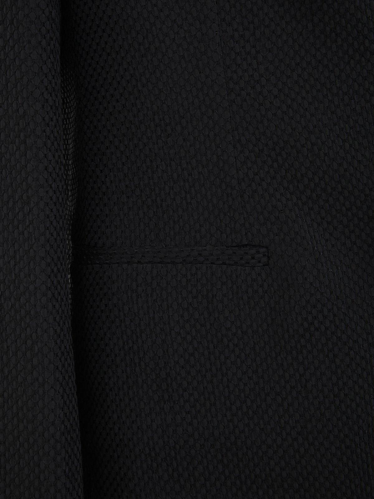 Shop Giorgio Armani Long Sleeved Single Breasted Blazer In Black