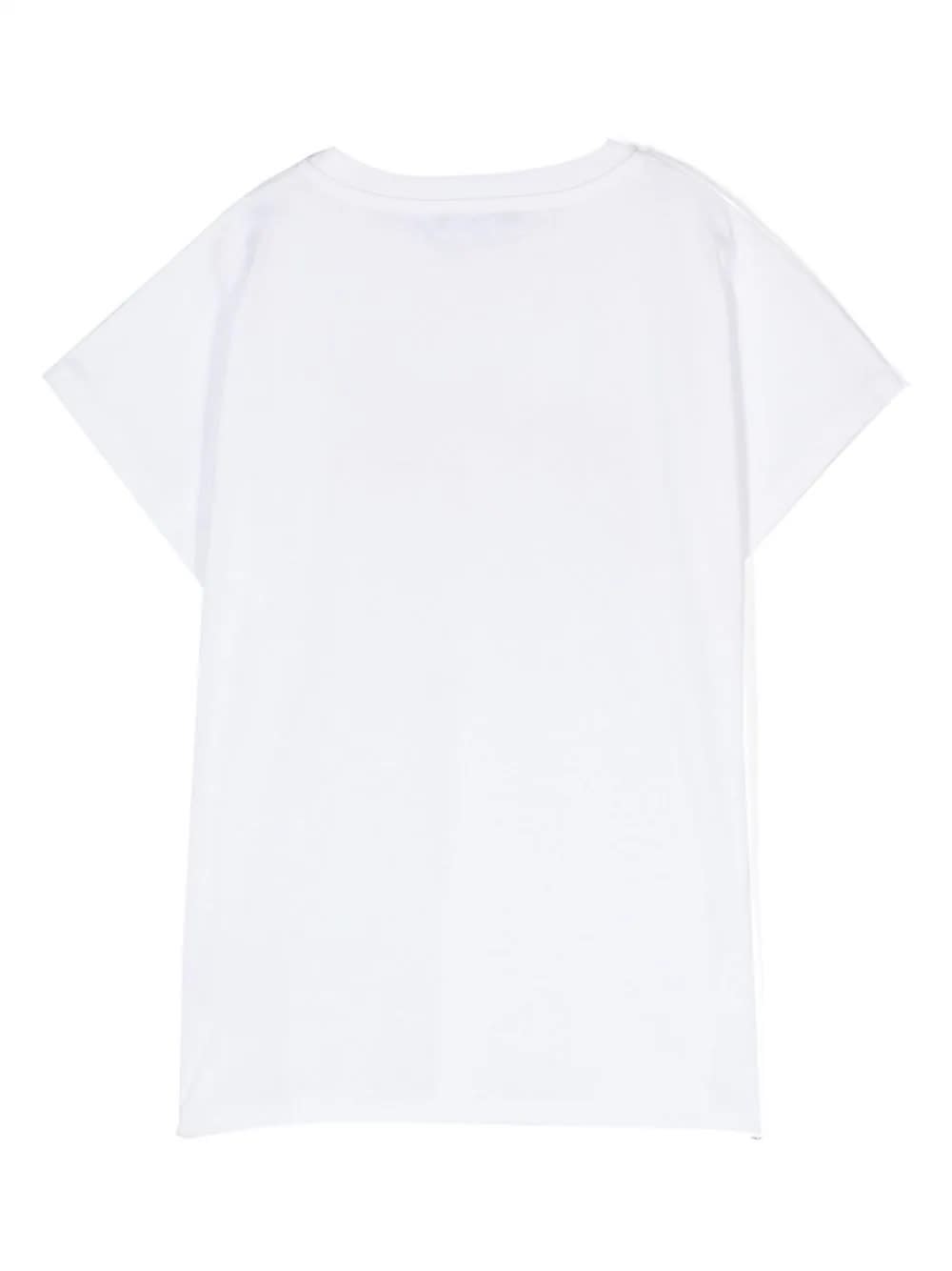 Shop Balmain T-shirt Con Cristalli In White