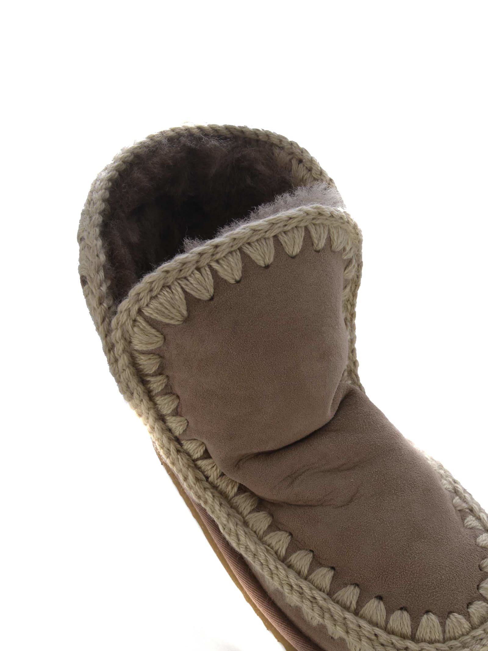 Shop Mou Boots  Eskimo18 Glitter Made Of Suede In Beige