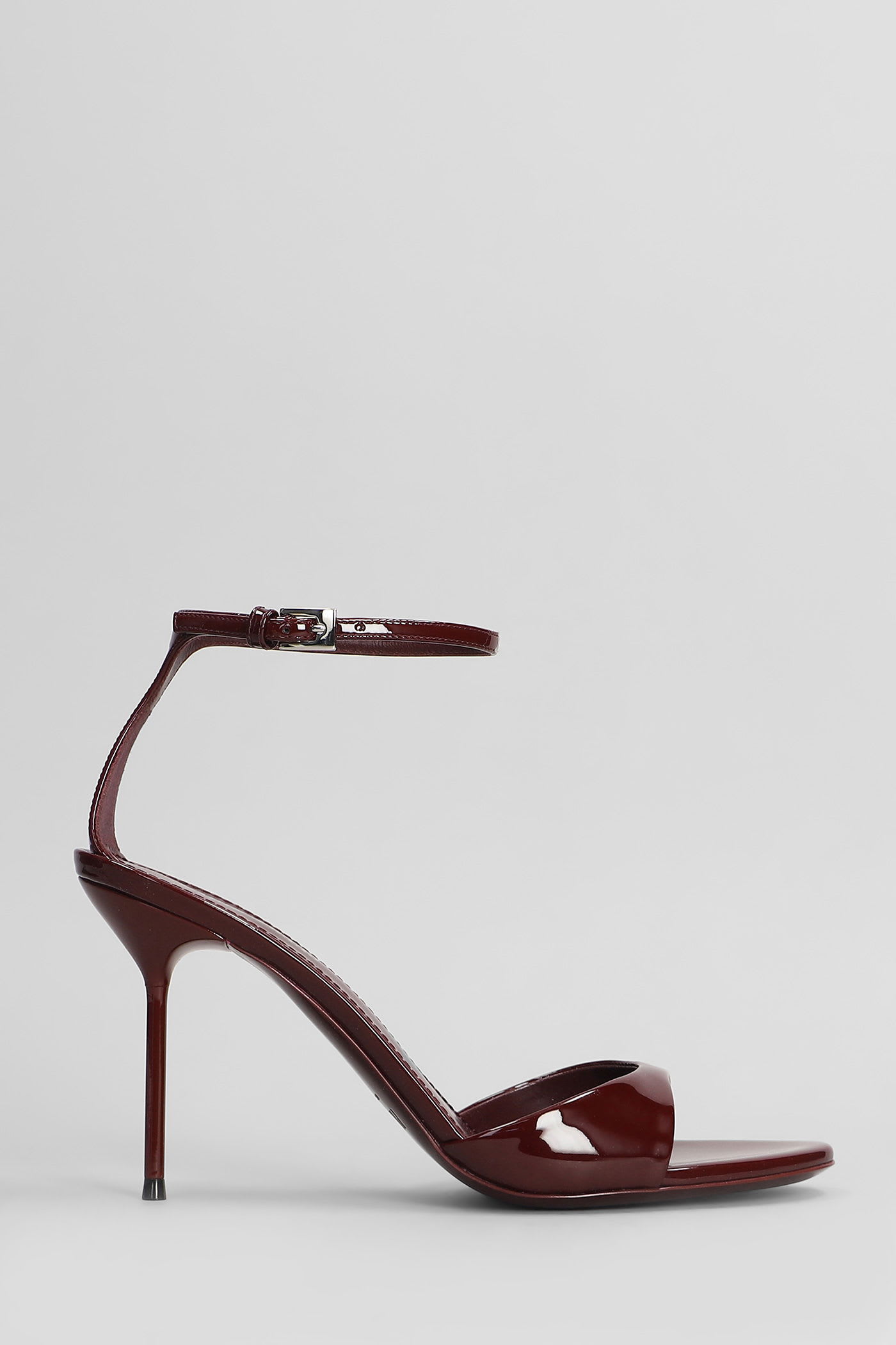 Lidia Sandal 90 Sandals In Bordeaux Patent Leather