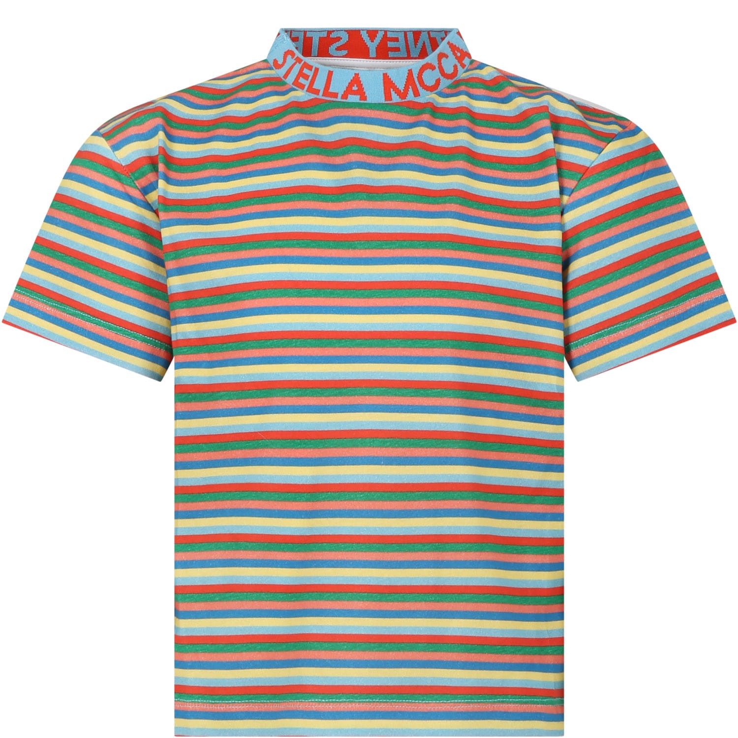 Stella Mccartney Multicolor T-shirt For Kids With Logo