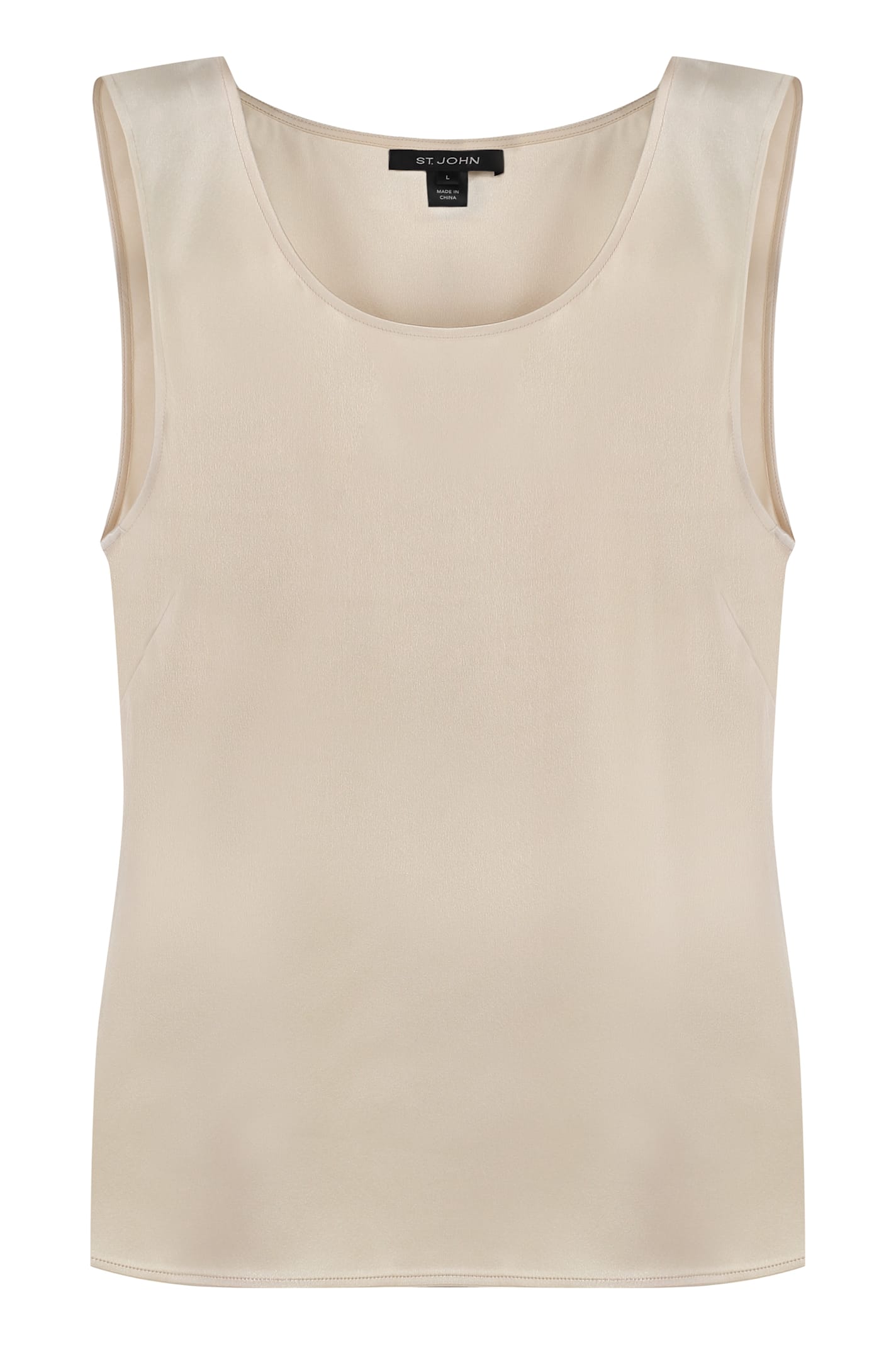 Shop Alfieri &amp; St.john Satin Tank Top In Beige