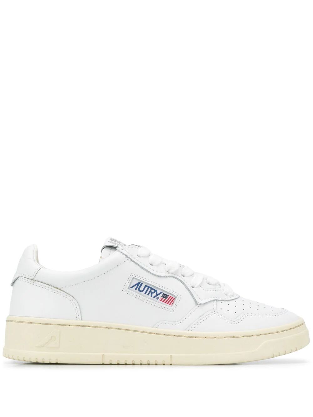 Shop Autry Medalist Low Sneakers In White White