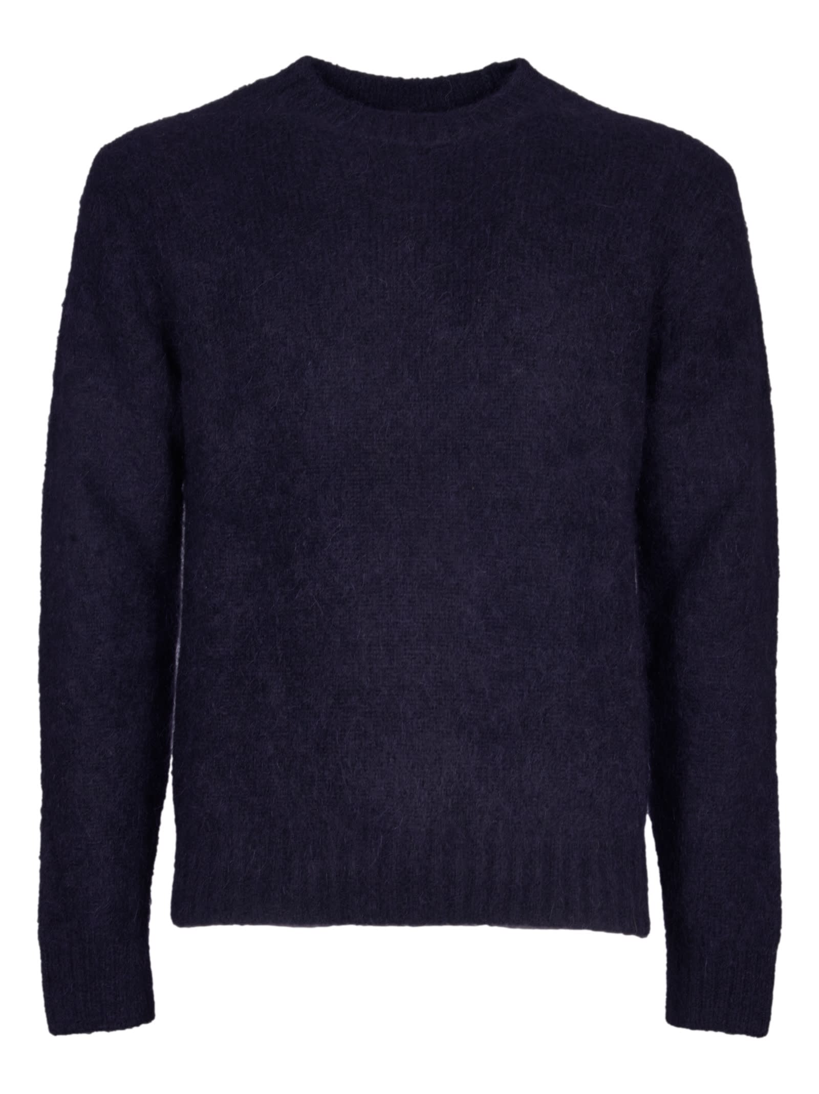 Shop Herno Crew-neck Knit In Blue