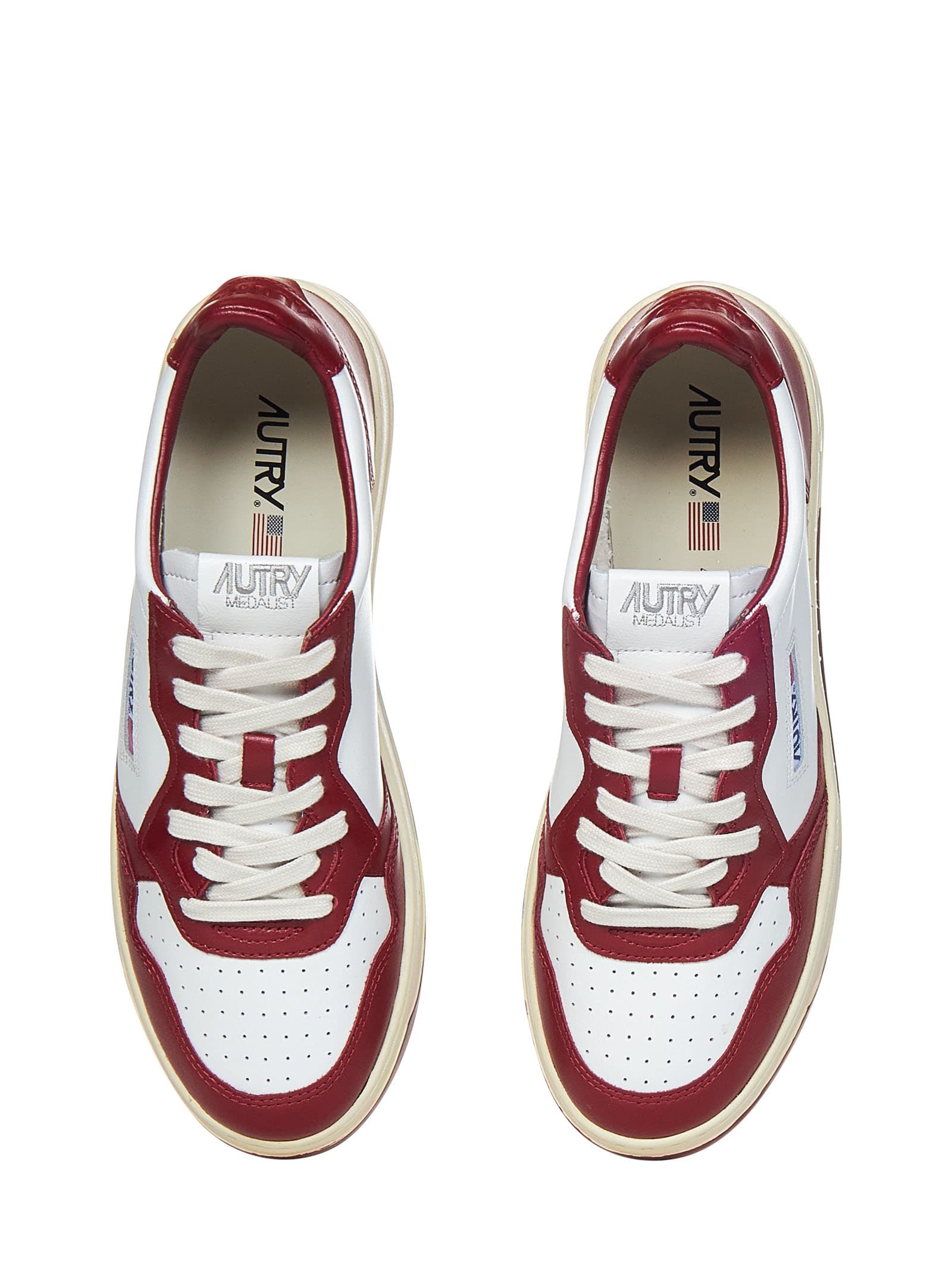 Shop Autry Medalist Low Sneakers In White