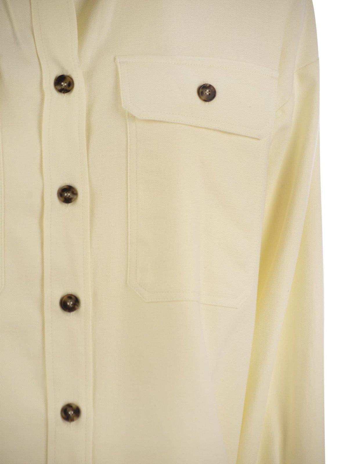 Weekend Max Mara Woman Shirt Ivory Size 10 Cotton In Ecru