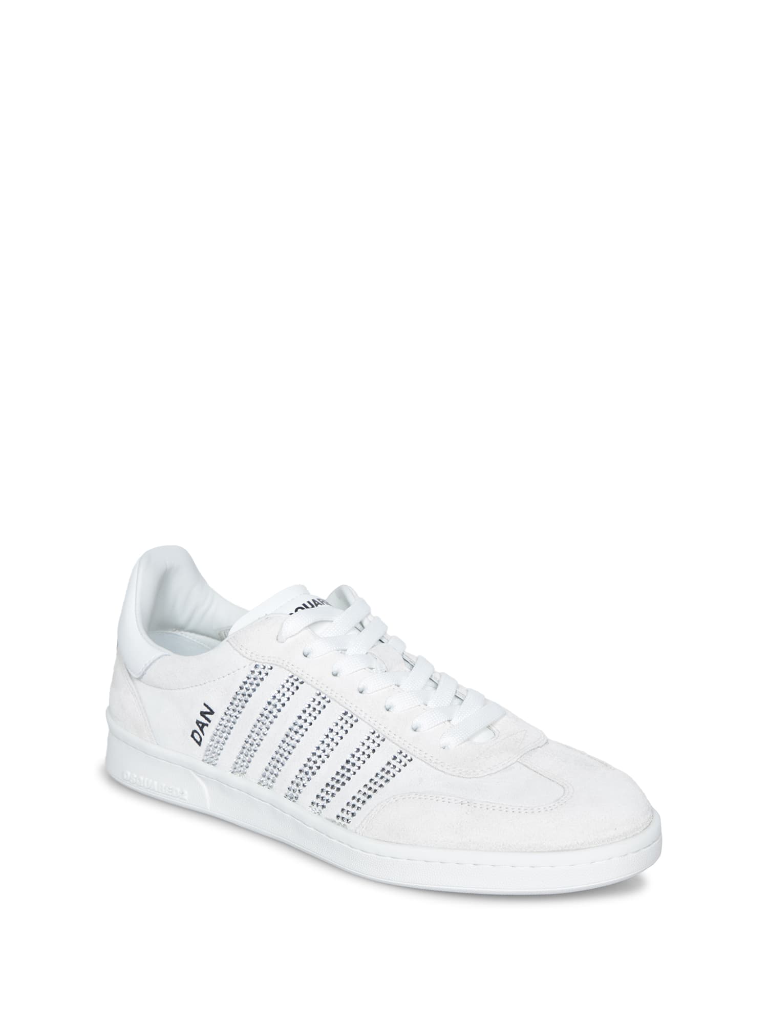 Dsquared2 Boxer Strass White Sneakers In White