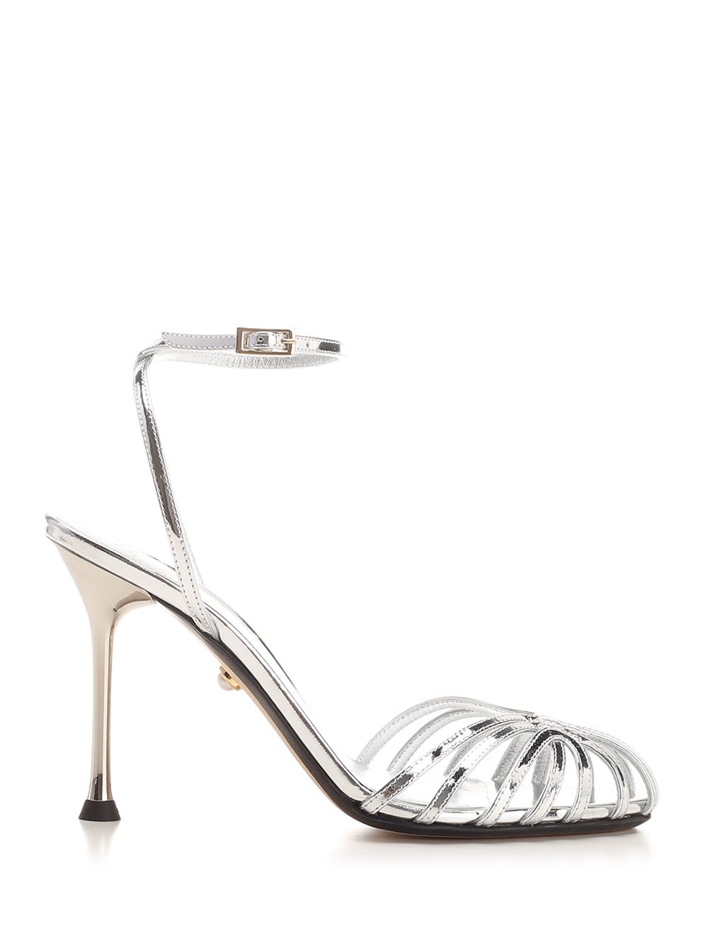 ally Silver Leather Pump