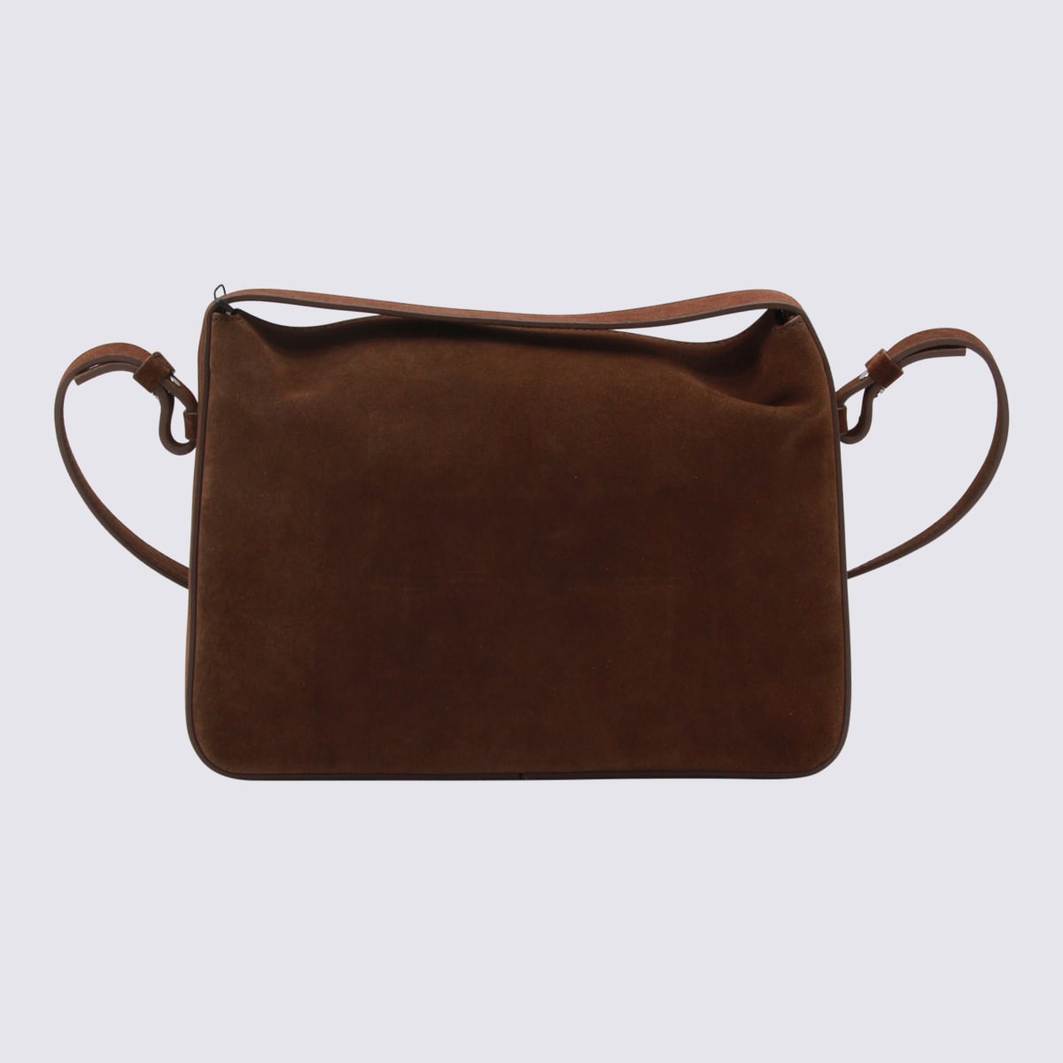 Aesther Ekme Soft Baguette Calfskin Suede Crossbody Bag In Brown