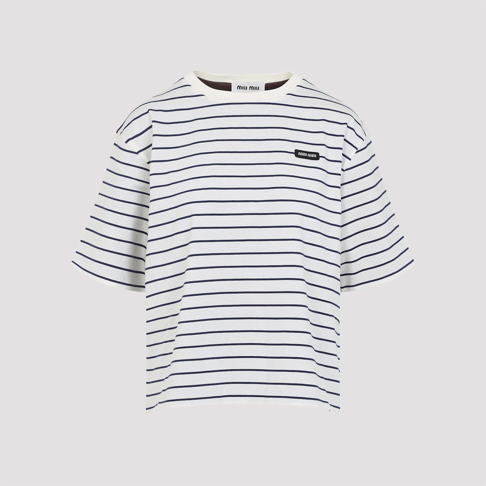 Miu Miu Striped Cotton T-shirt