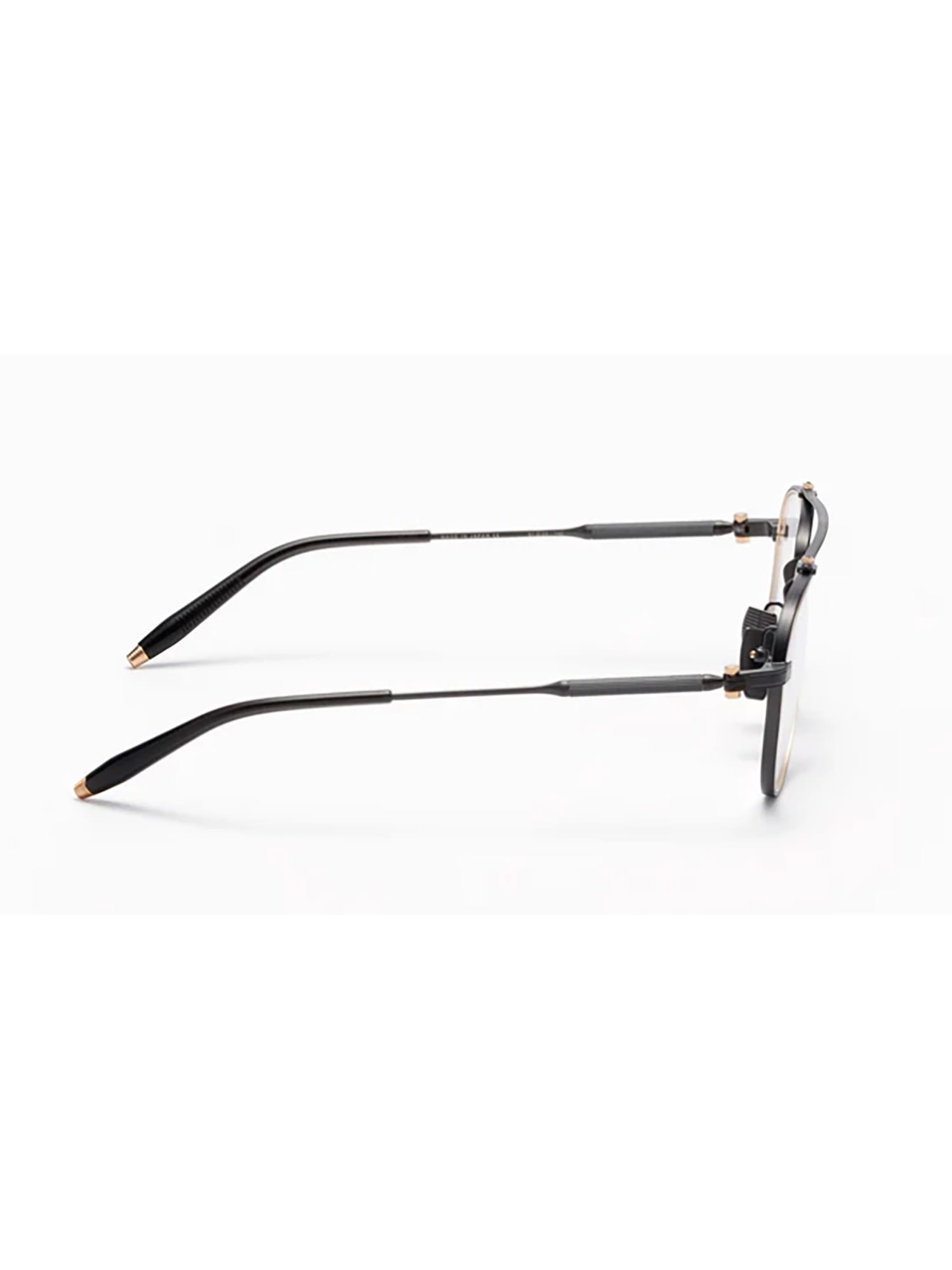 Akoni Mercury Round-frame Glasses In Blk_blk