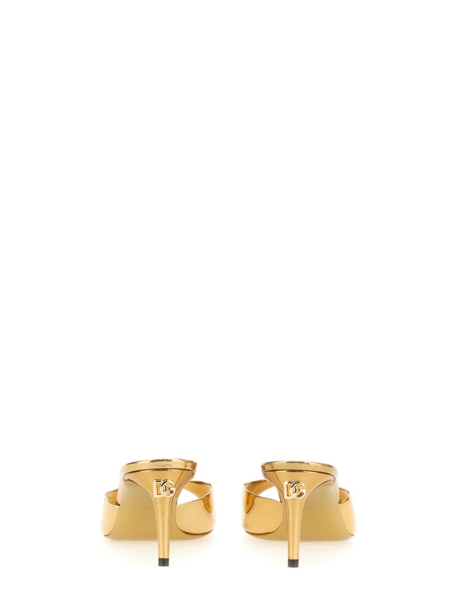 Shop Dolce & Gabbana Mule Sandal. In Gold