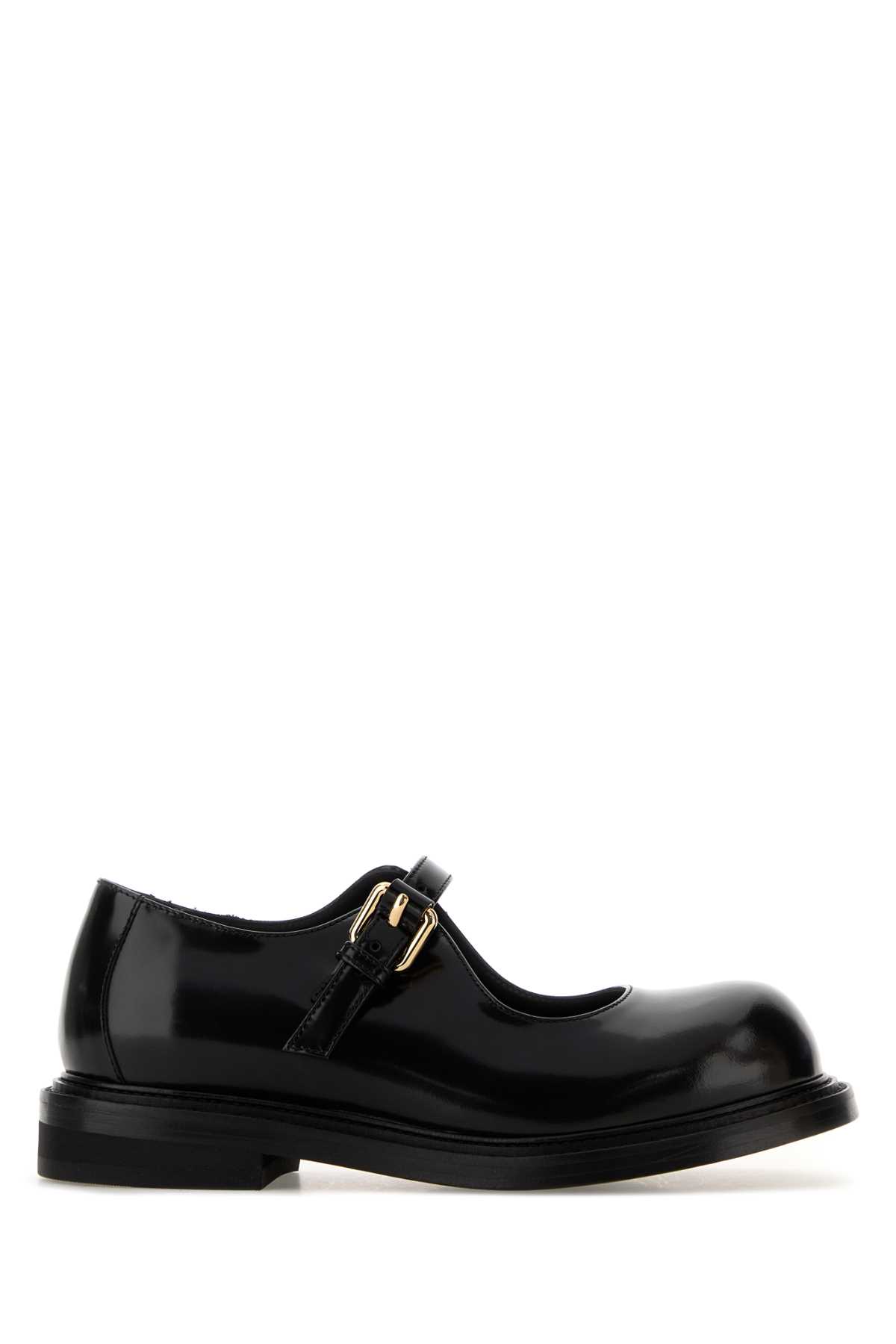 Moschino Black Leather Olivia Ballerinas