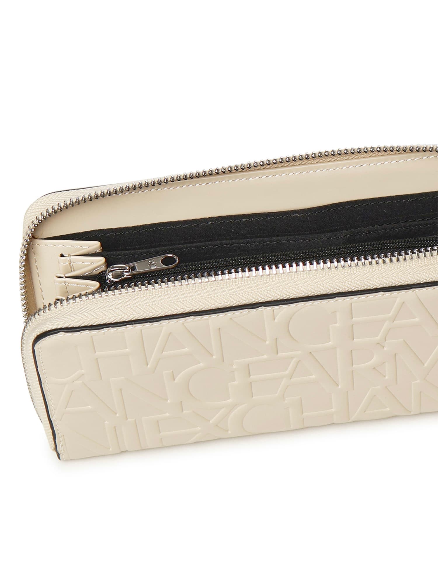 Armani Exchange Wallet With Allover Logo In Gray