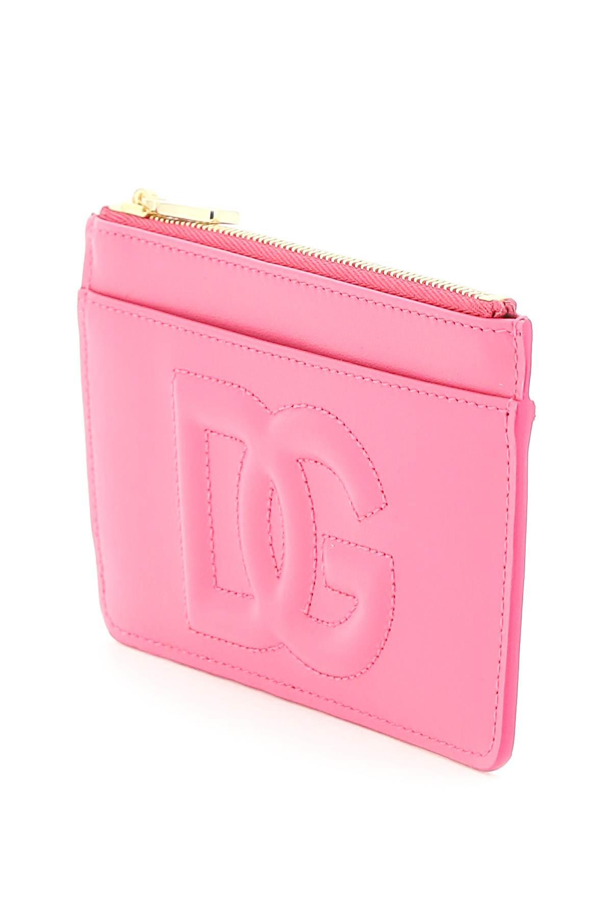 Shop Dolce & Gabbana Dg Logo Card Holder In Glicine (pink)