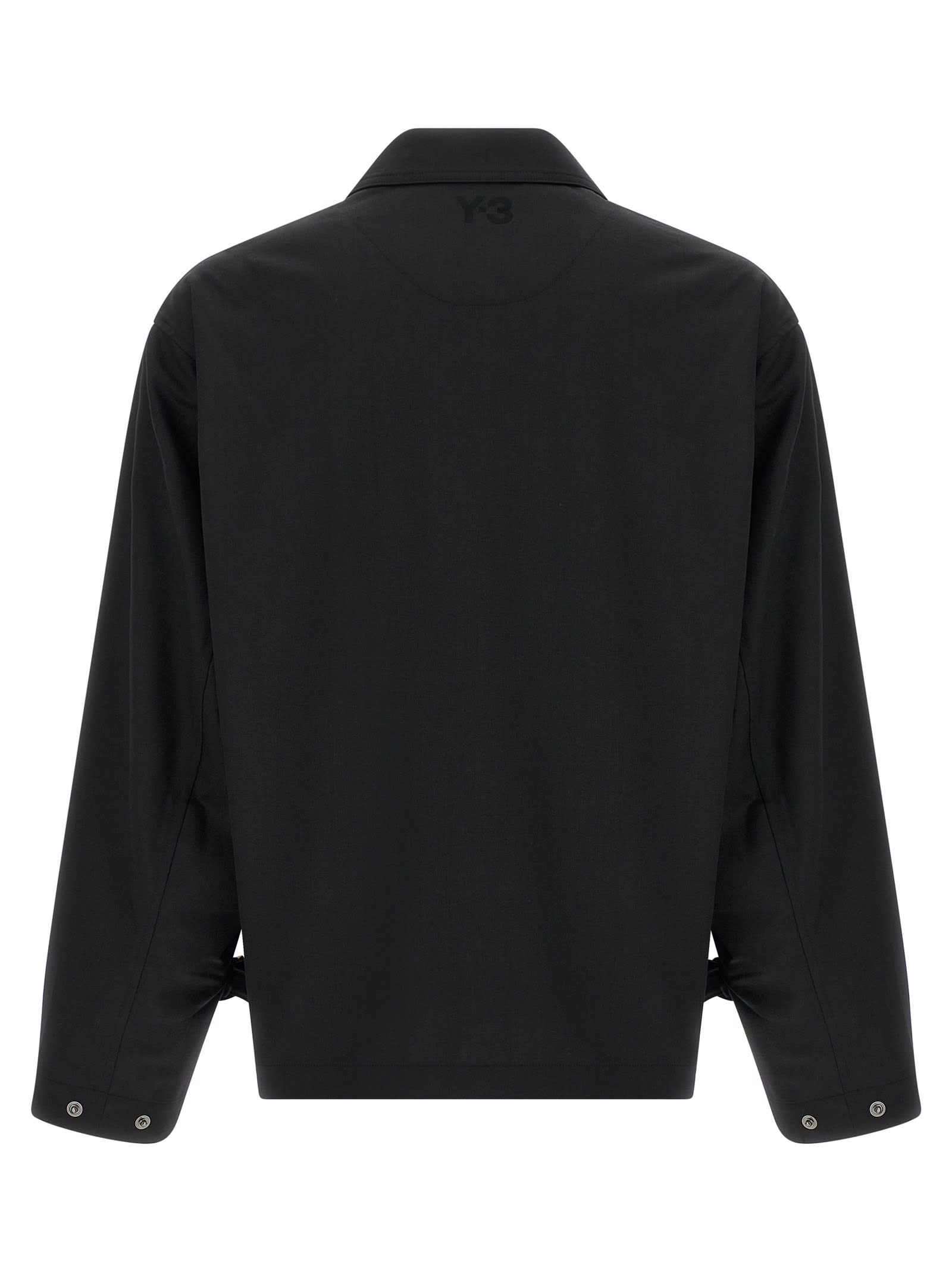 Y-3 Ref W Blouson Polyester And Wool Jacket In Black