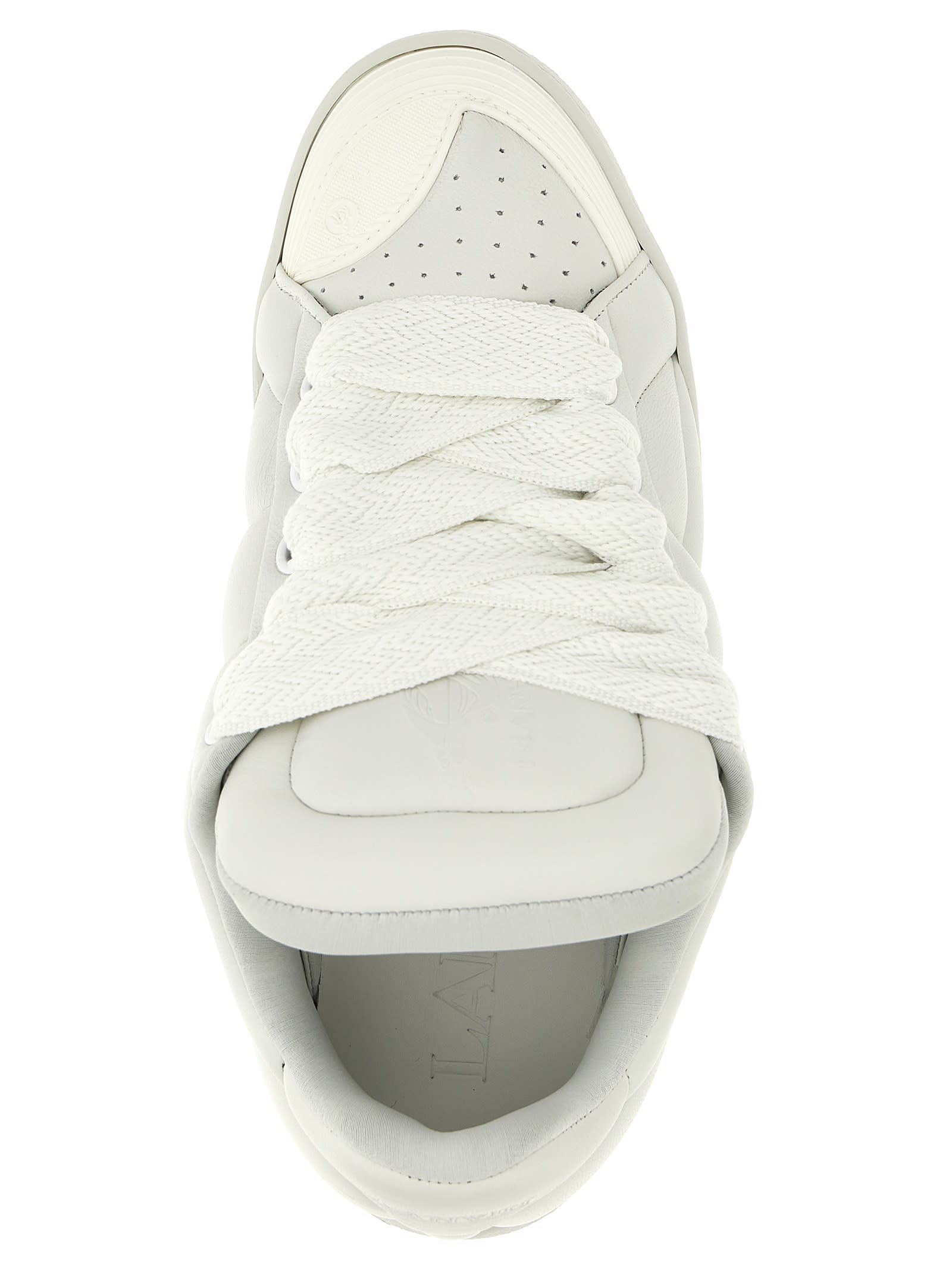 Shop Lanvin Curb Xl Sneakers In White